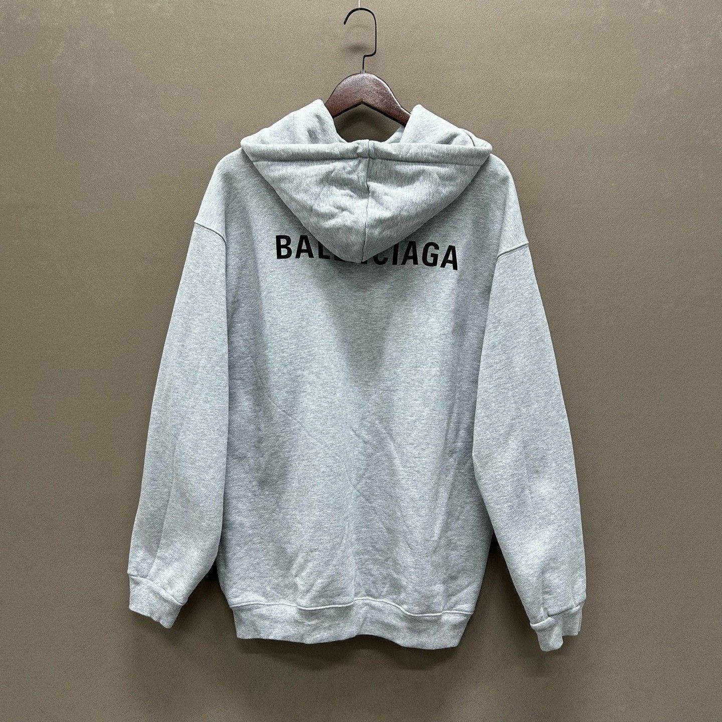Balenciaga Balenciaga Logo Print Hoodie Gray Size XL Size US XL / EU 56 / 4 - 3 Thumbnail