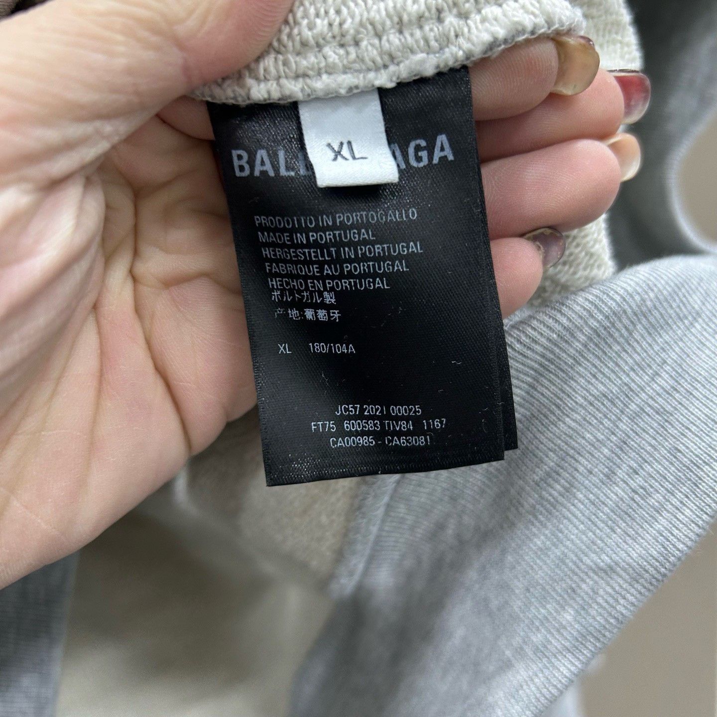 Balenciaga Balenciaga Logo Print Hoodie Gray Size XL Size US XL / EU 56 / 4 - 5 Thumbnail