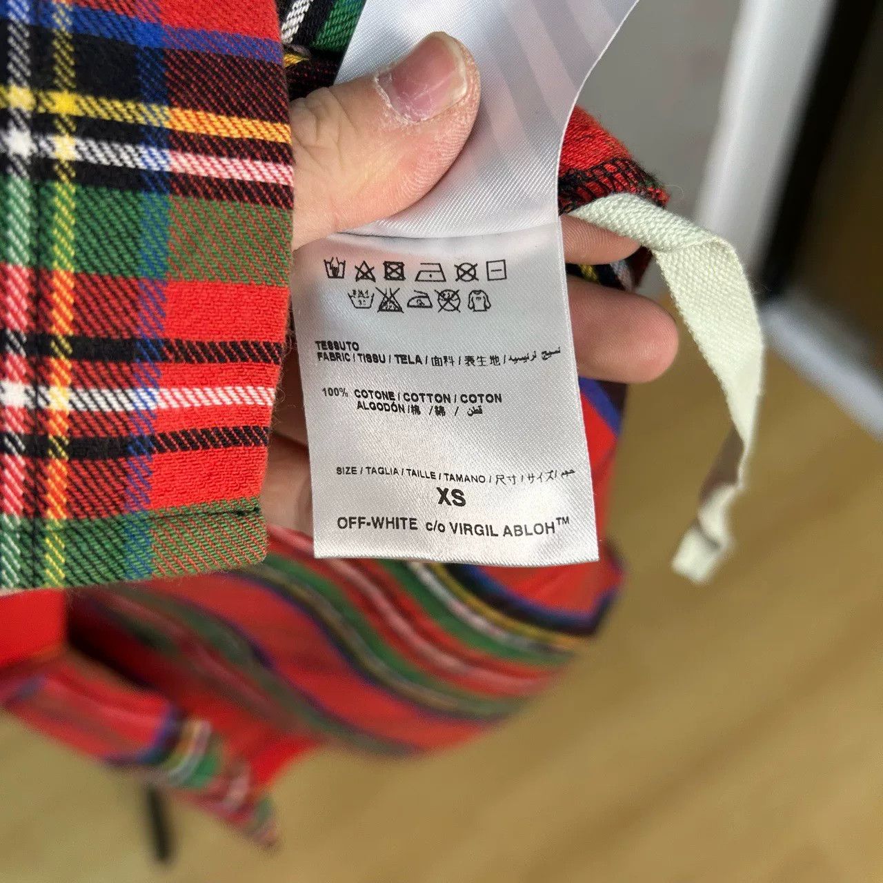 Off-White Off-White Plaid Flannel Shirt Size XS Size US XS / EU 42 / 0 - 5 Thumbnail