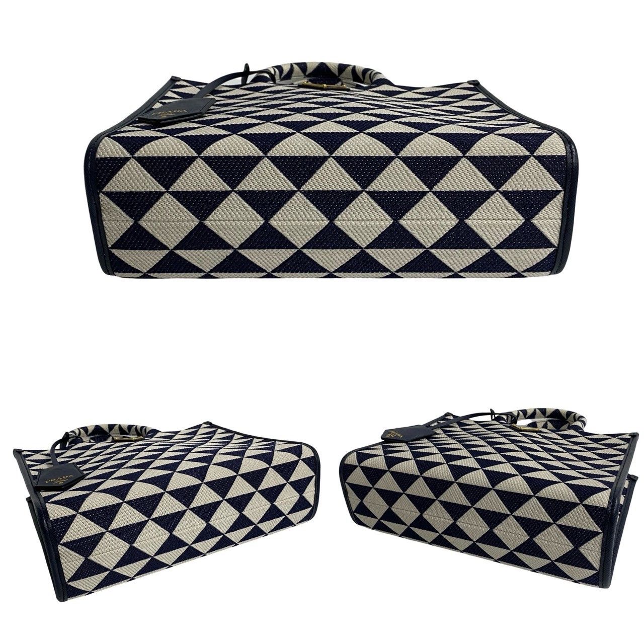 Prada Prada Prada Symbol Embroidery Fabric 2way Bag Textile Handbag DUTY FREE for USA Size ONE SIZE - 7 Thumbnail