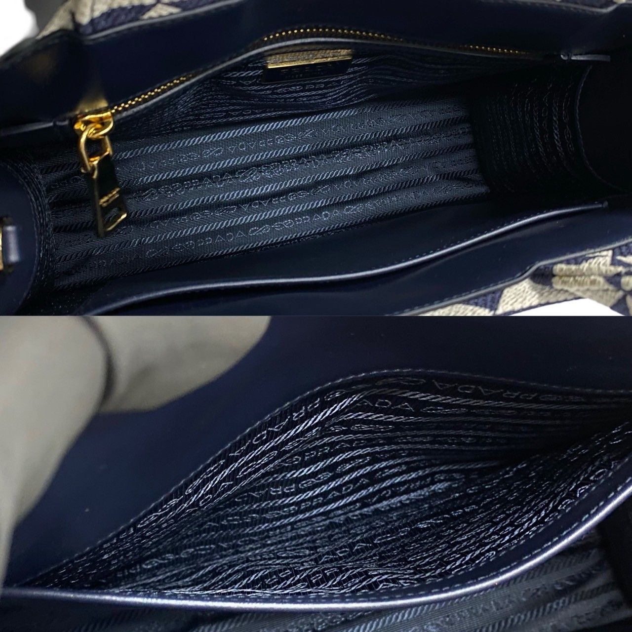 Prada Prada Prada Symbol Embroidery Fabric 2way Bag Textile Handbag DUTY FREE for USA Size ONE SIZE - 9 Thumbnail