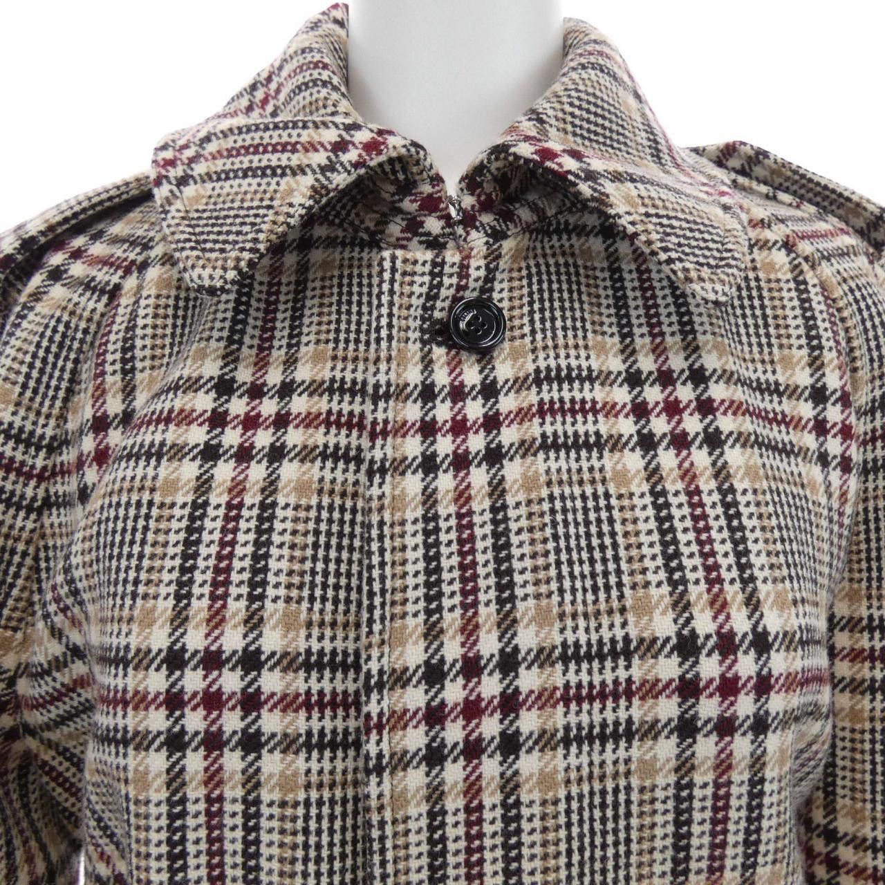 Celine Celine CELINE Prince of Wales Wool Coat Textile Outerwear 2M382330D DUTY FREE for USA Size ONE SIZE - 5 Thumbnail