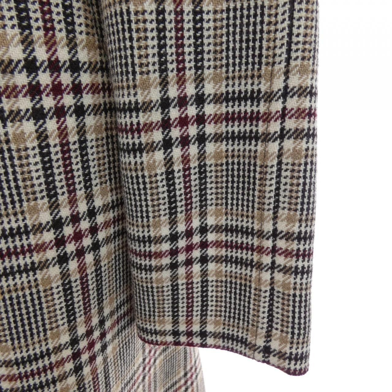 Celine Celine CELINE Prince of Wales Wool Coat Textile Outerwear 2M382330D DUTY FREE for USA Size ONE SIZE - 6 Thumbnail
