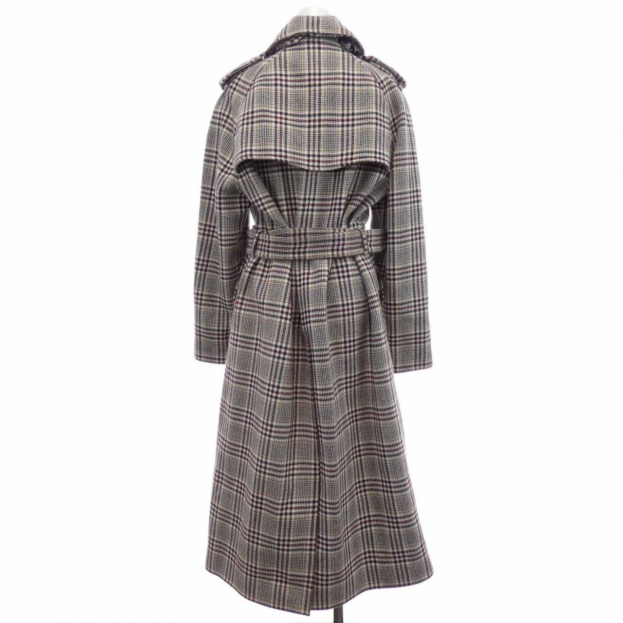 Celine Celine CELINE Prince of Wales Wool Coat Textile Outerwear 2M382330D DUTY FREE for USA Size ONE SIZE - 2 Thumbnail
