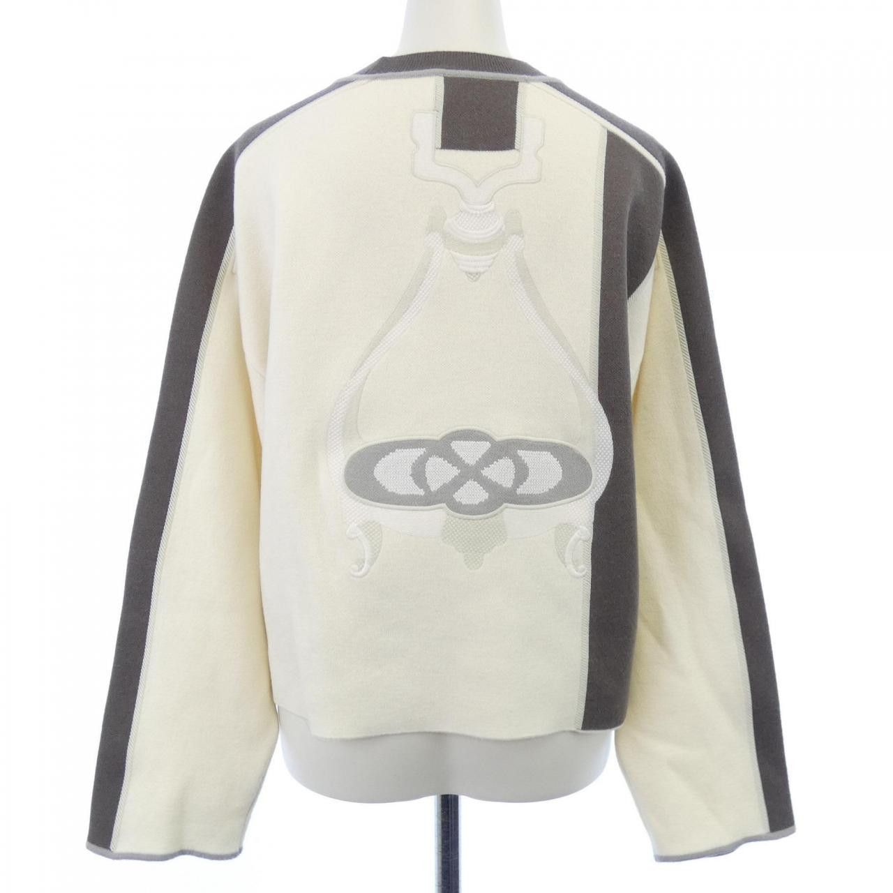 Hermes Hermes Hermes ETRIERS STIRRS Cashmere Blend Knit Textile Tops DUTY FREE for USA Size ONE SIZE - 2 Thumbnail