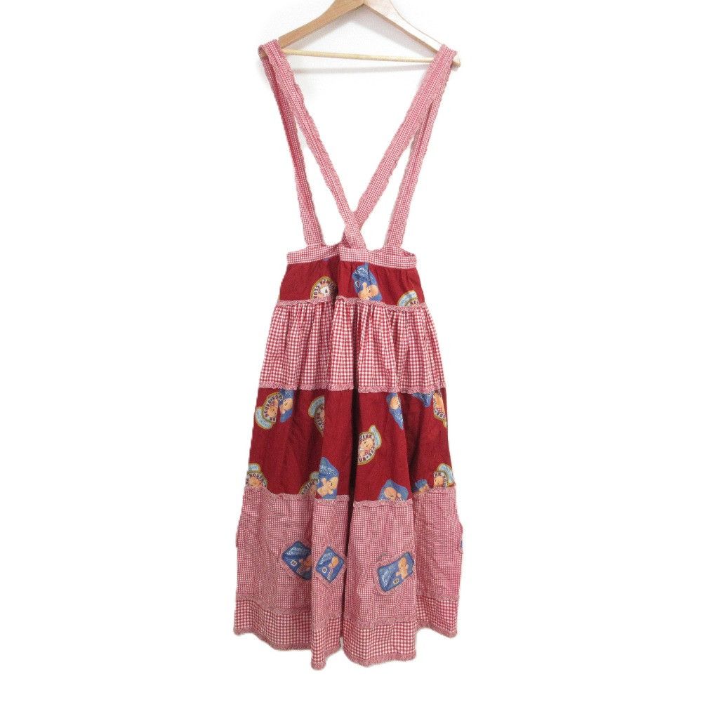 Other Other PINK HOUSE Patchwork Gingham Frill Suspender Skirt Textile Skirts DUTY FREE for USA Size ONE SIZE - 2 Thumbnail