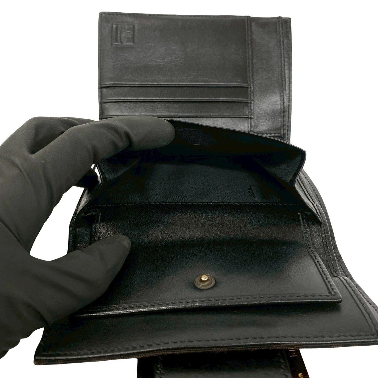 Fendi Fendi Fendi Zucca Canvas Leather Trifold Wallet Leather Short Wallet DUTY FREE for USA Size ONE SIZE - 10 Thumbnail