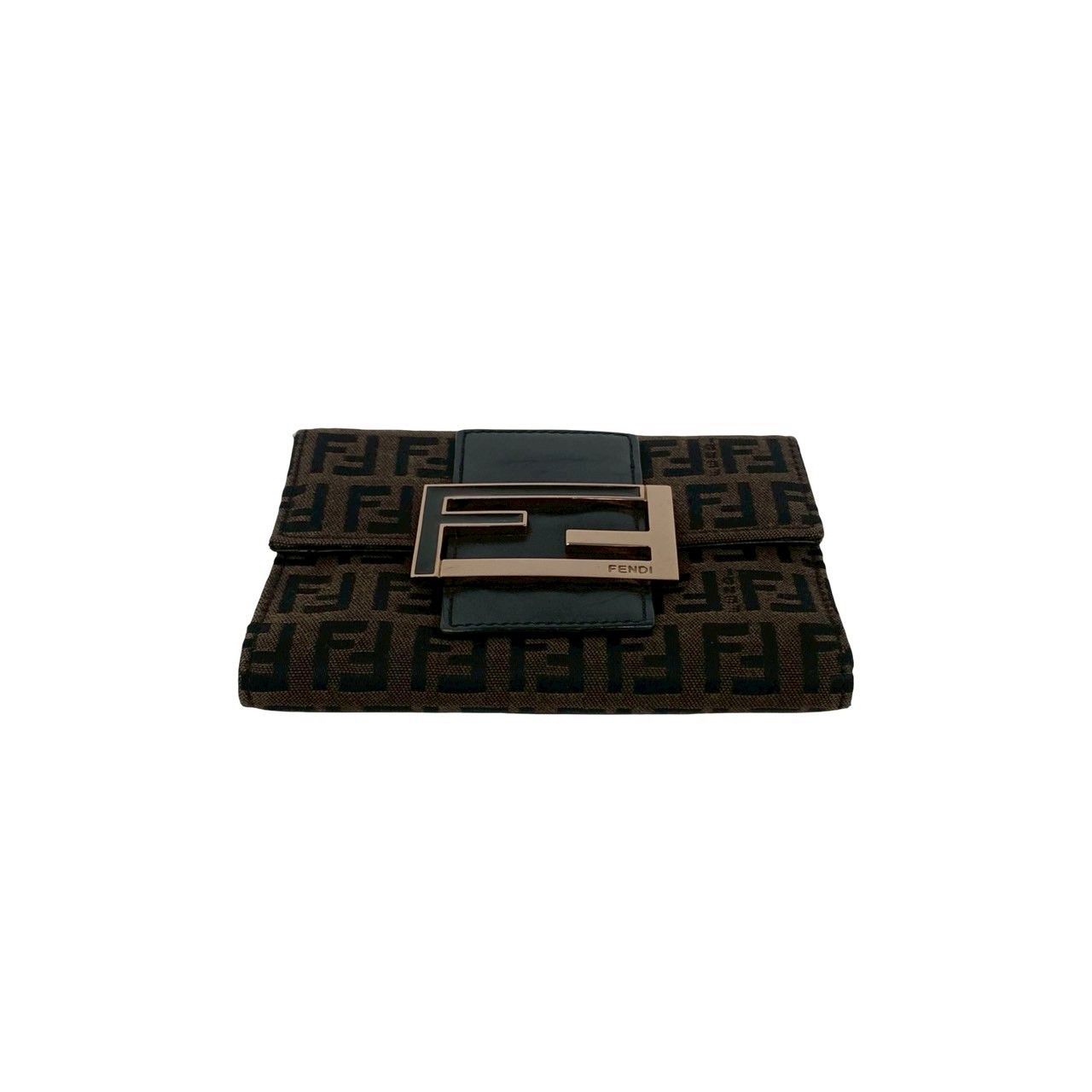 Fendi Fendi Fendi Zucca Canvas Leather Trifold Wallet Leather Short Wallet DUTY FREE for USA Size ONE SIZE - 7 Thumbnail