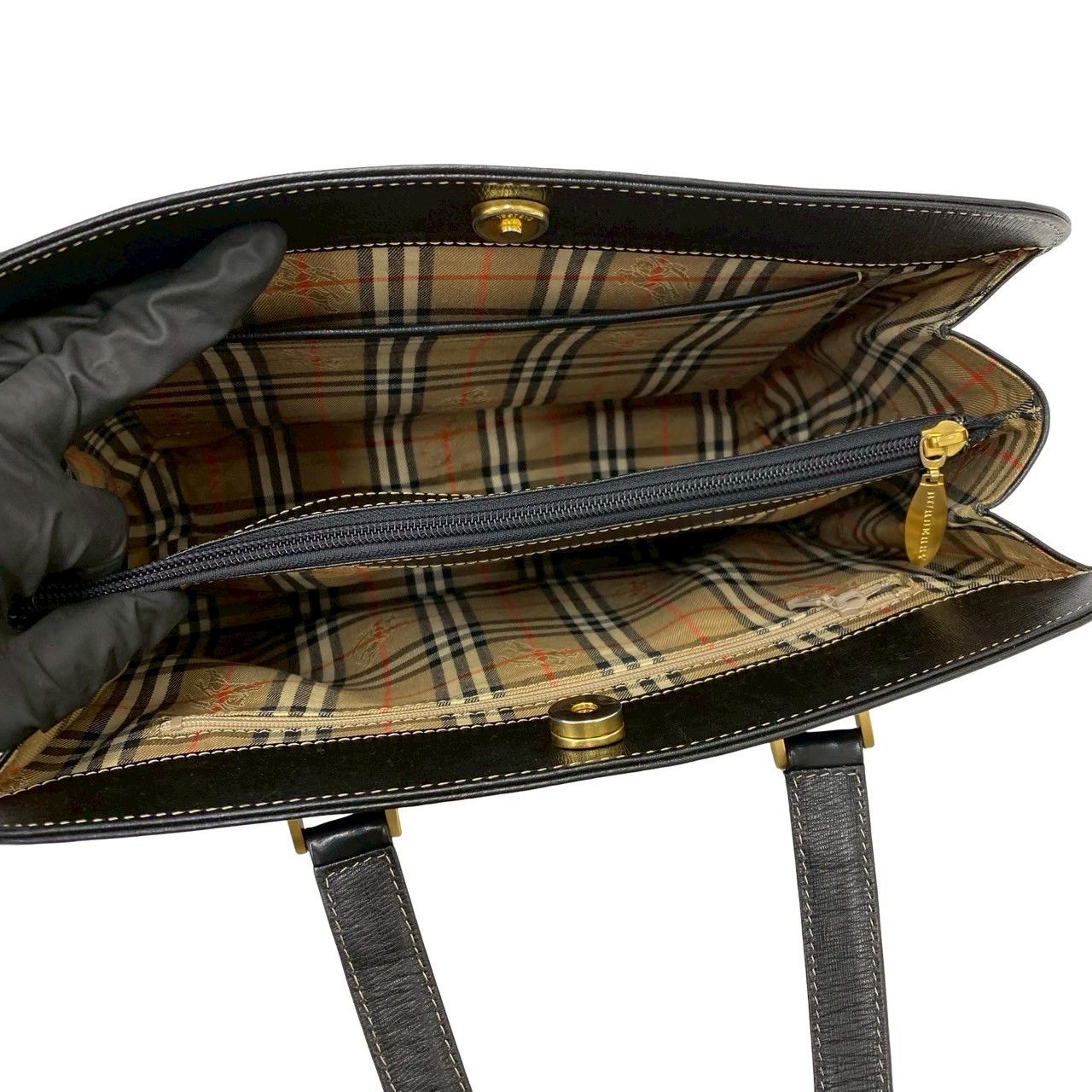 Burberry Burberry Burberry Leather Handbag Leather Tote Bag DUTY FREE for USA Size ONE SIZE - 10 Thumbnail