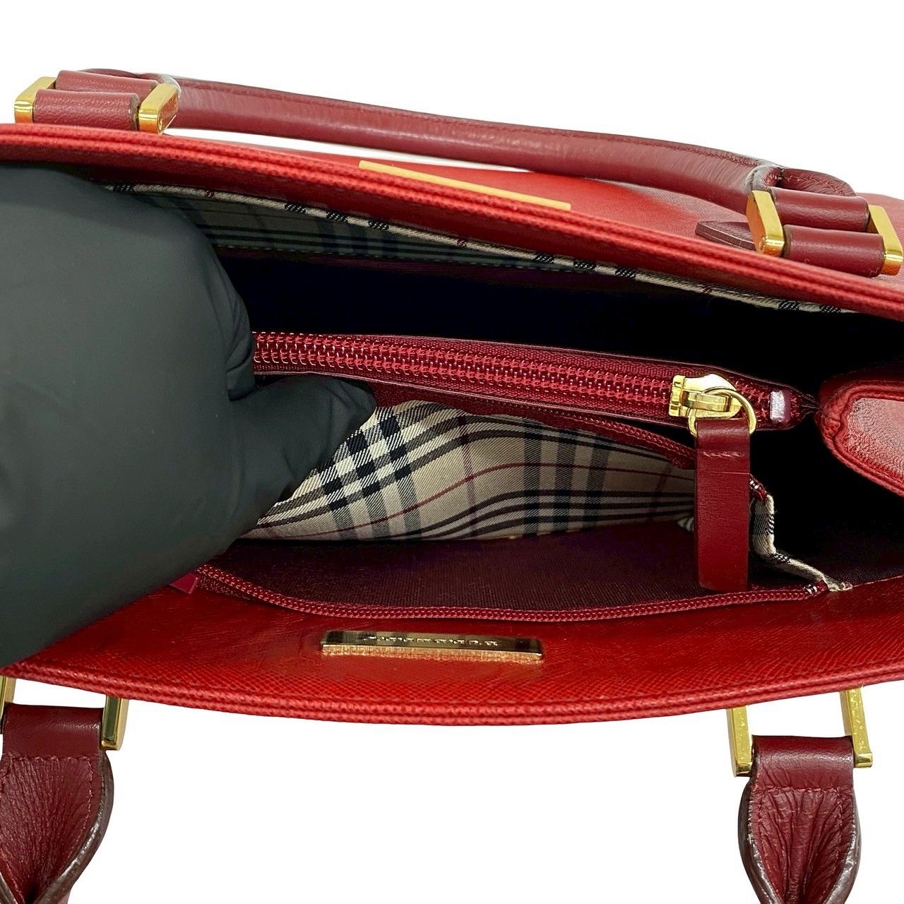 Burberry Burberry Burberry Leather Handbag Leather Tote Bag DUTY FREE for USA Size ONE SIZE - 10 Thumbnail