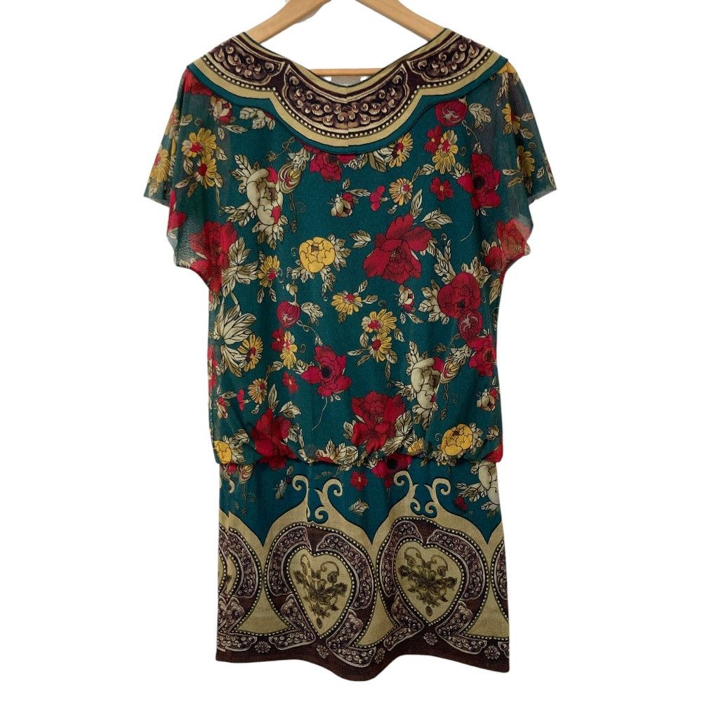 Other Other VIVIENNE TAM Flower Print Power Net Dress Textile Dresses DUTY FREE for USA Size ONE SIZE - 2 Thumbnail