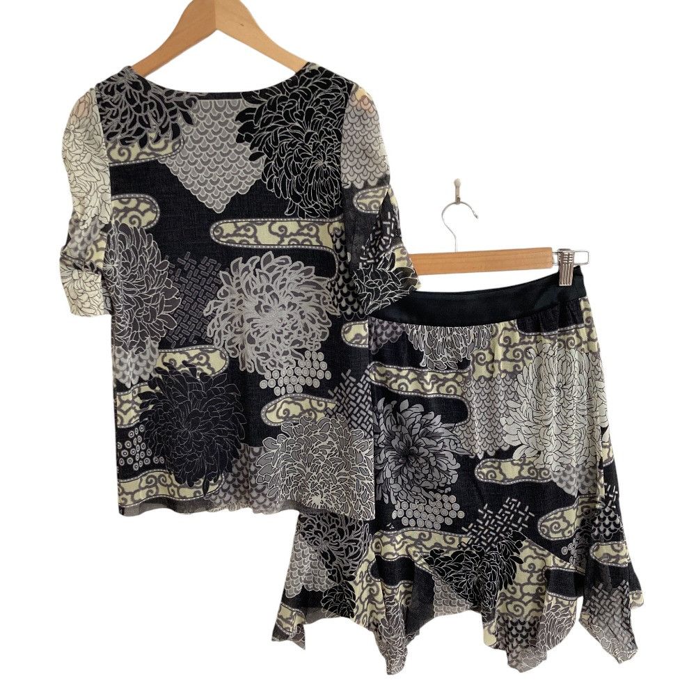 Other Other VIVIENNE TAM Flower Print Power Net Set Up Textile Suits DUTY FREE for USA Size ONE SIZE - 2 Thumbnail