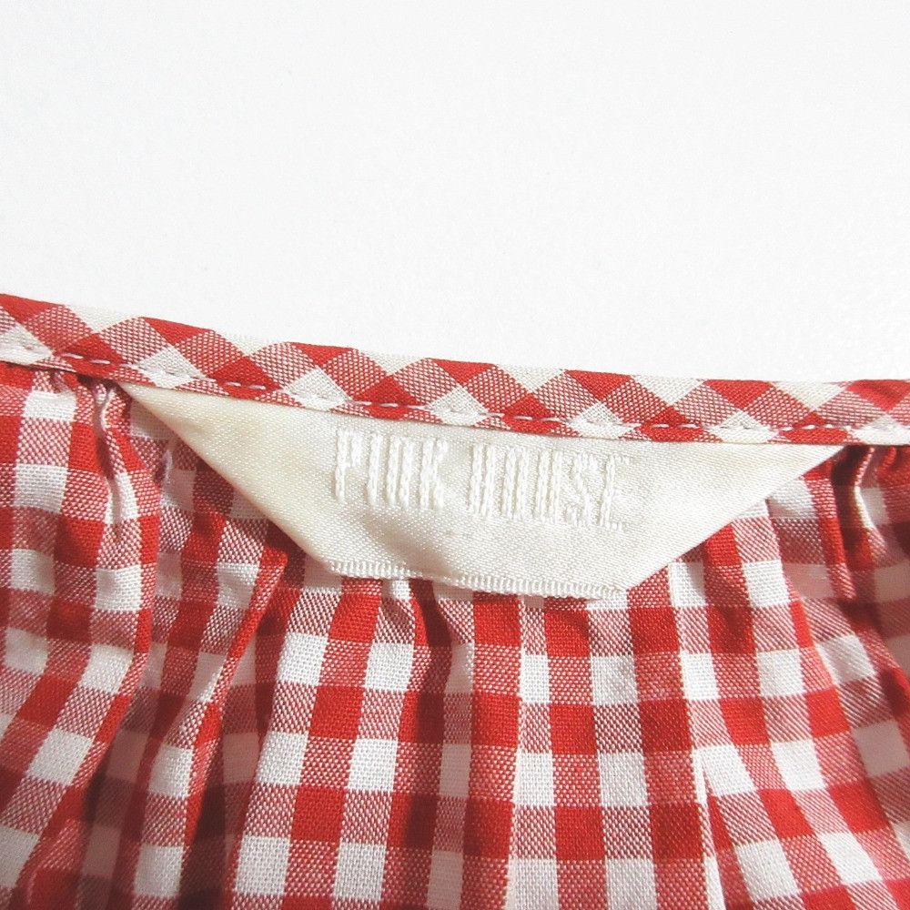 Other Other PINK HOUSE Embroidered Gingham Blouse Textile Tops P012BFB52B DUTY FREE for USA Size ONE SIZE - 6 Thumbnail