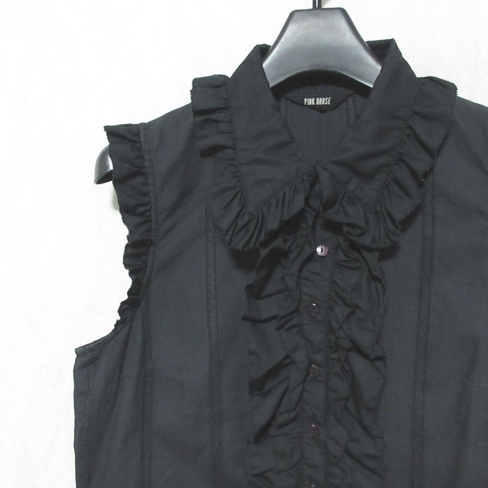Other Other PINK HOUSE frill sleeveless blouse Textile Tops P013MFB07B DUTY FREE for USA Size ONE SIZE - 3 Thumbnail