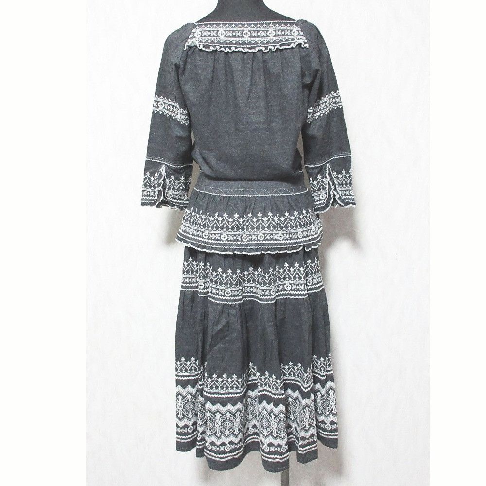 Other Other PINK HOUSE Embroidery Denim Set Textile Suits DUTY FREE for USA Size ONE SIZE - 2 Thumbnail