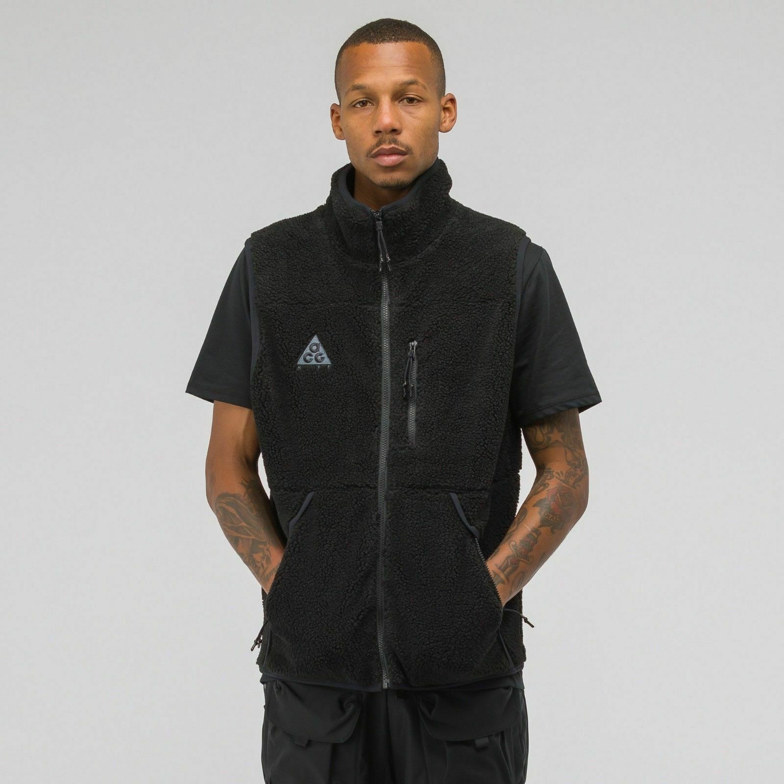 RARE NWT Nike ACG Vintage Y2K Fleece Black Vest Size M | eBay