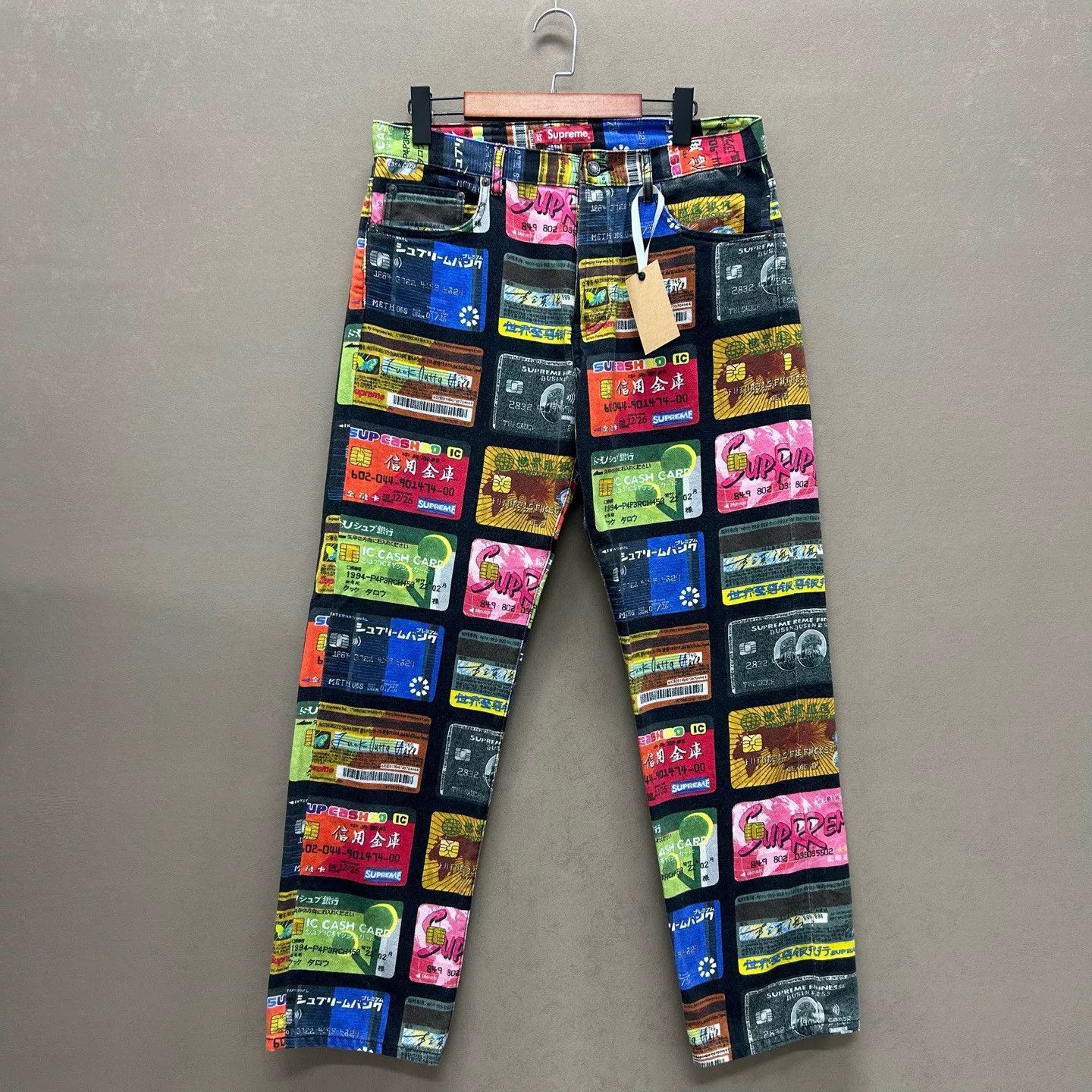 Supreme Supreme Credit Card Print Denim Jeans Size 32 Size US 32 / EU 48 - 2 Thumbnail