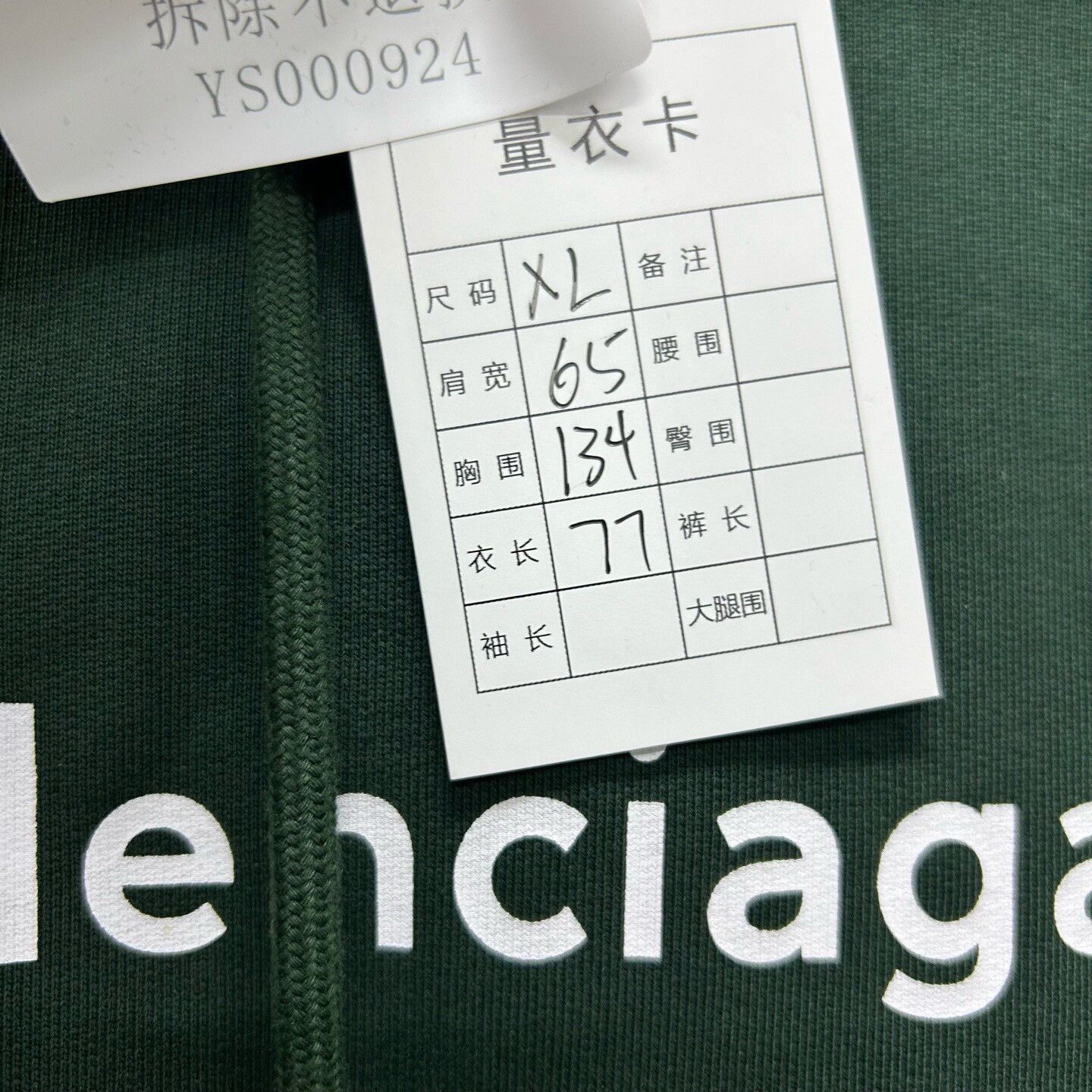 Balenciaga Balenciaga Green Hoodie Size XL Size US XL / EU 56 / 4 - 6 Thumbnail