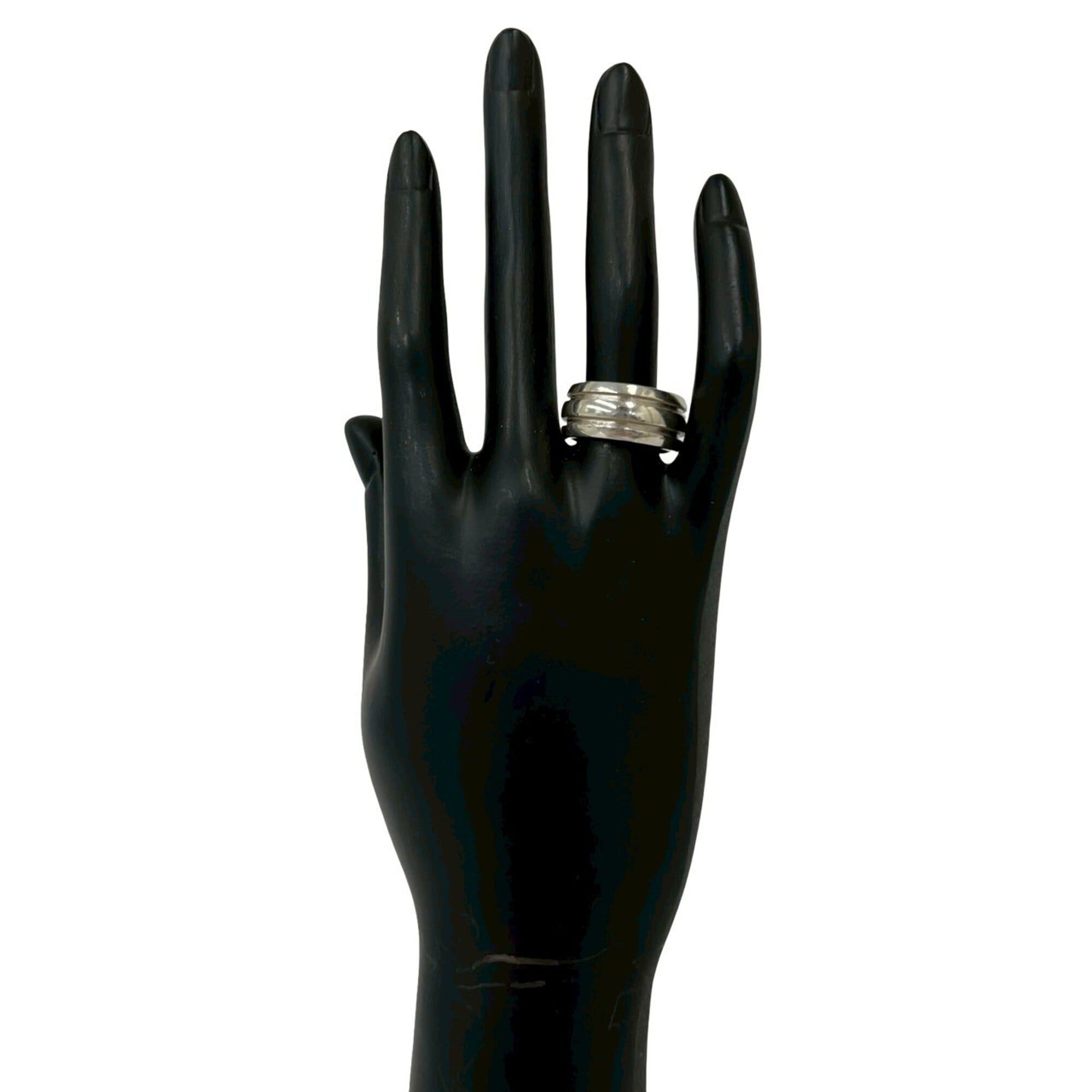 Tiffany & Co. TIFFANY&Co. Tiffany Grooved Double Line Ring, Sterling Silver 925, Accessory, -0512 Size ONE SIZE - 2 Thumbnail