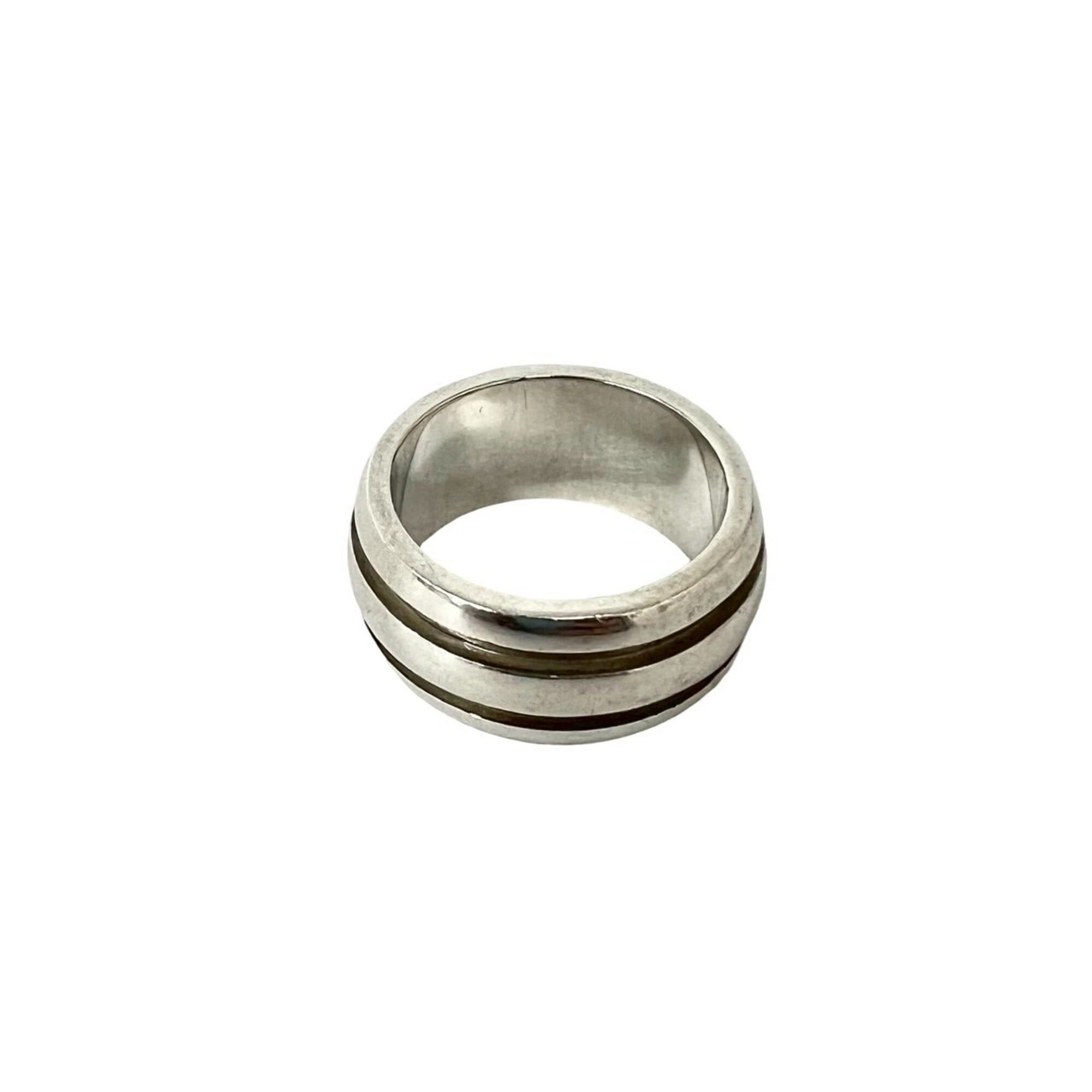 Tiffany & Co. TIFFANY&Co. Tiffany Grooved Double Line Ring, Sterling Silver 925, Accessory, -0512 Size ONE SIZE - 4 Thumbnail