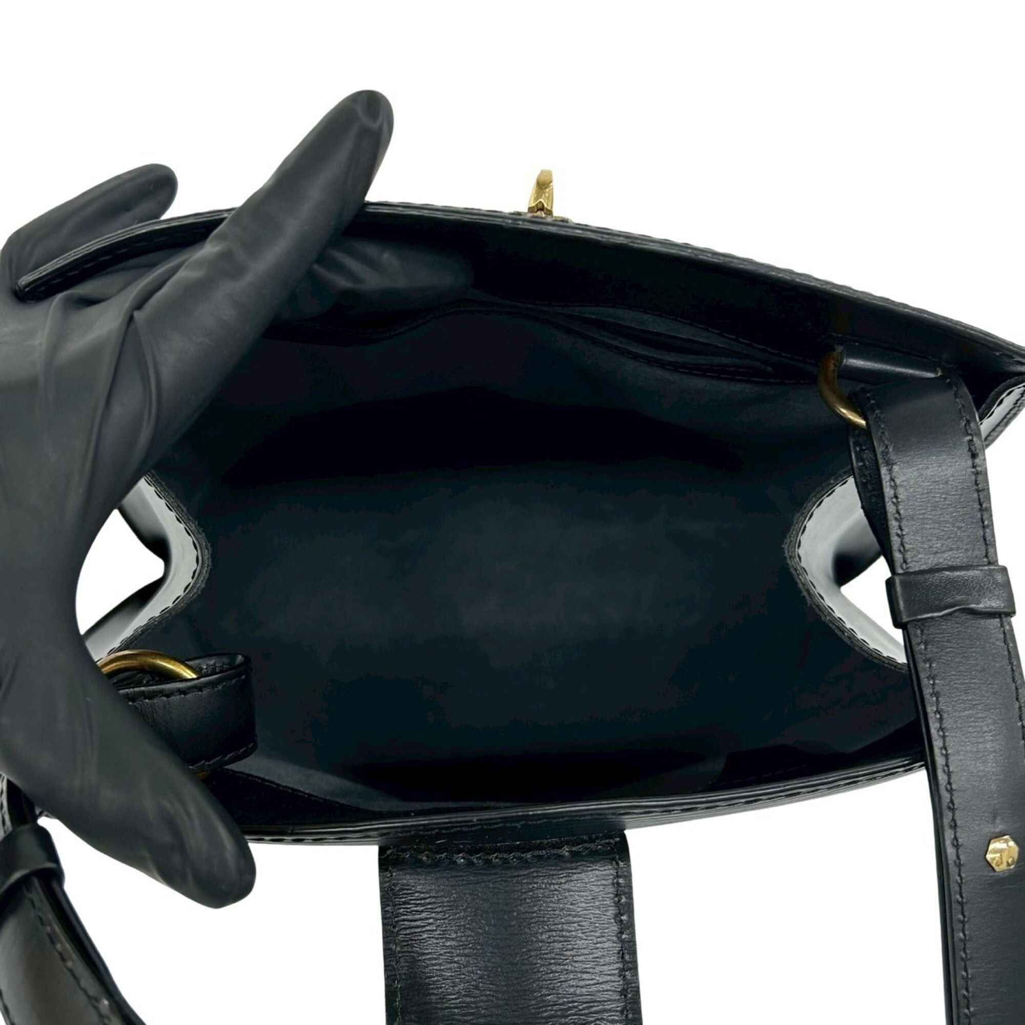 Louis Vuitton LOUIS VUITTON Vintage Cluny Epi Leather Shoulder Bag/Sacoche, Black (Noir) 44639 Size ONE SIZE - 9 Thumbnail