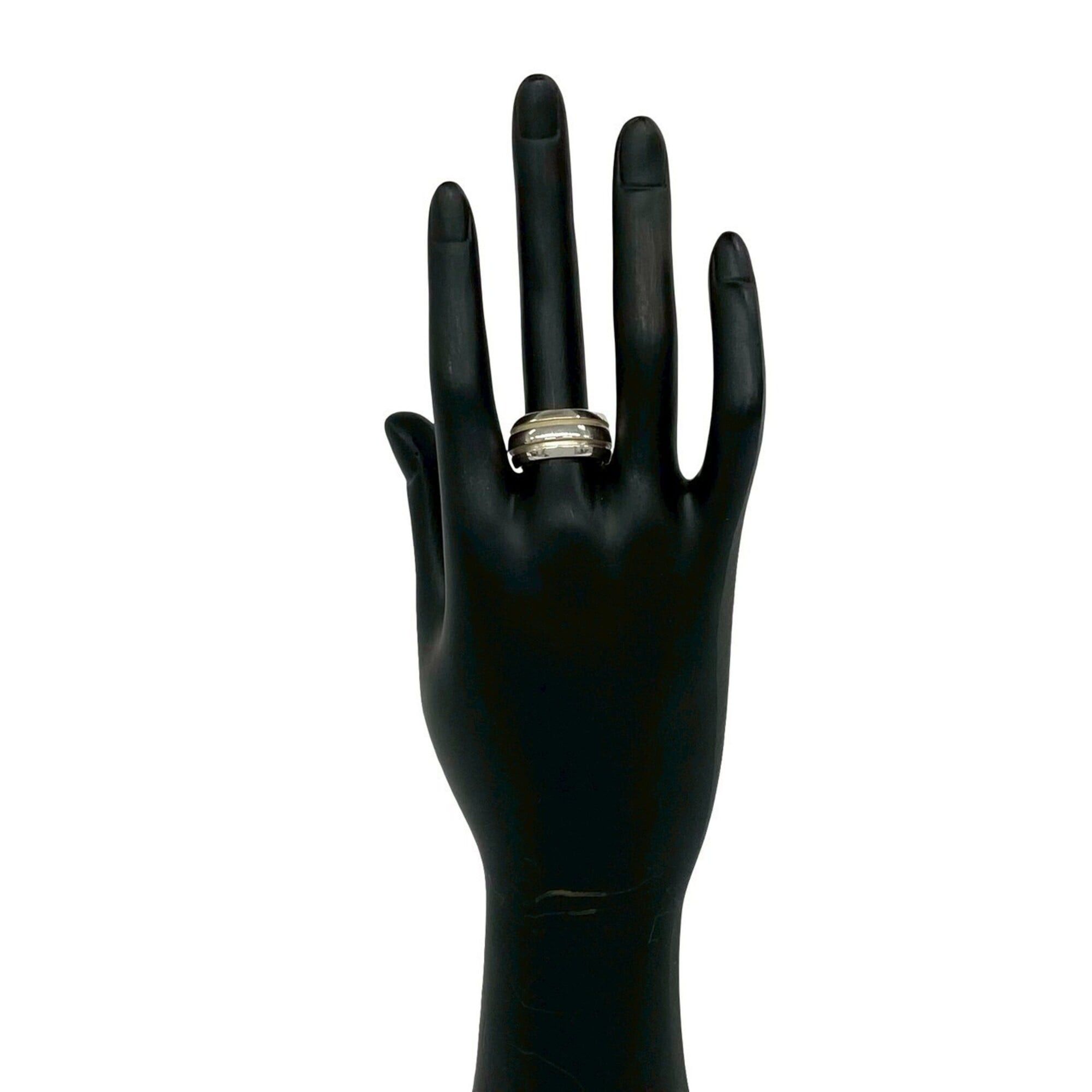 Tiffany & Co. TIFFANY&Co. Tiffany Grooved Double Line Ring, Sterling Silver 925, Item Number 095988 Size ONE SIZE - 2 Thumbnail