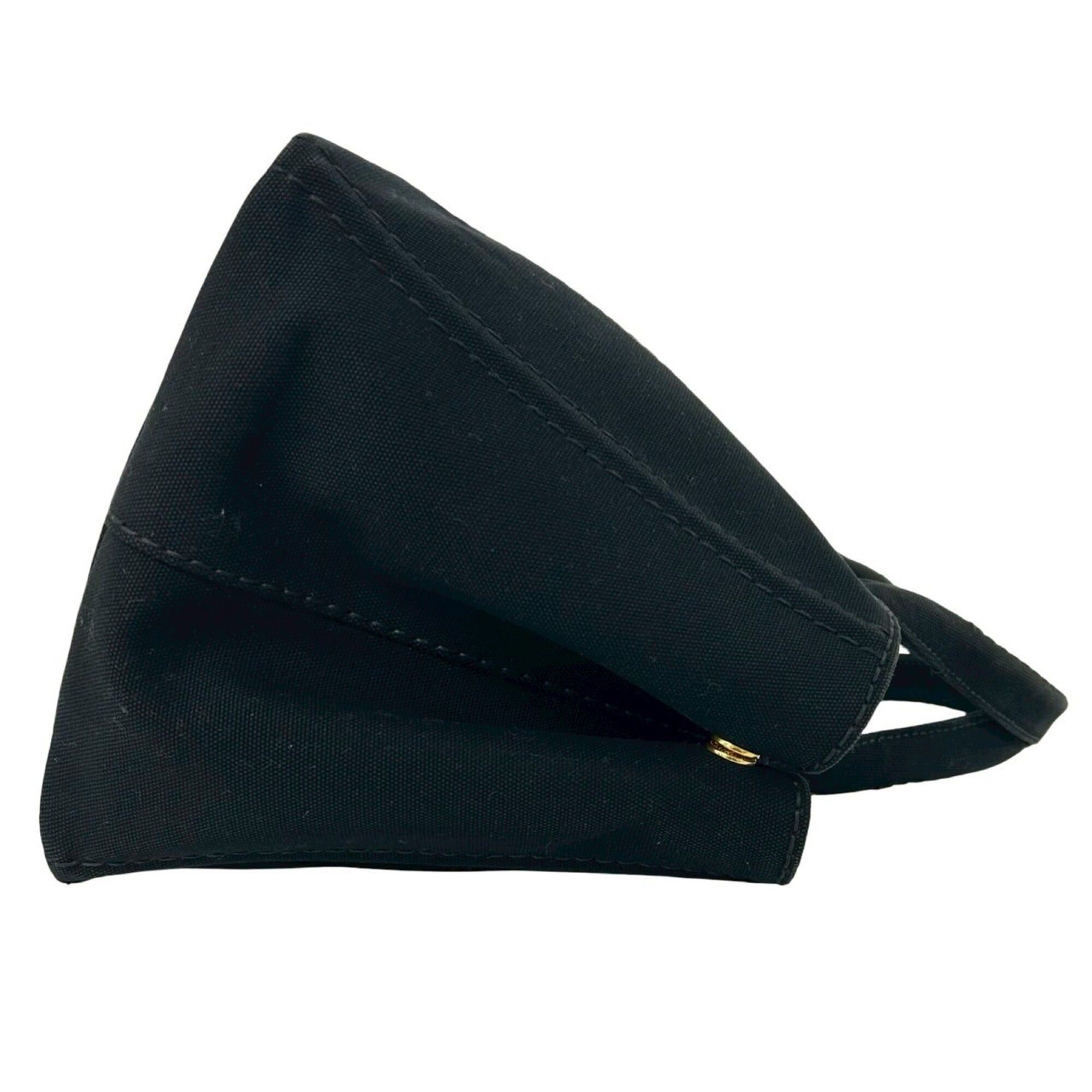 Prada PRADA Canapa Triangle Logo Hardware Canvas 2-way Handbag Shoulder Bag Tote Black 35434 Size ONE SIZE - 6 Thumbnail