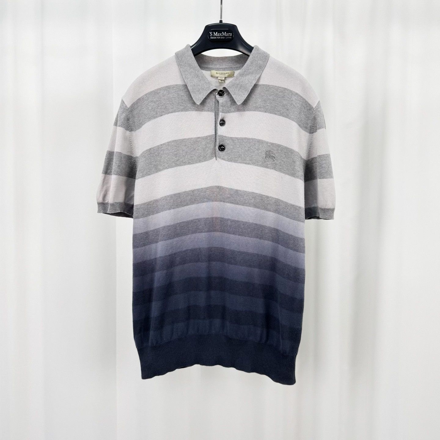Burberry Burberry Gradient Stripe Polo Size M Size US M / EU 48-50 / 2 - 2 Thumbnail