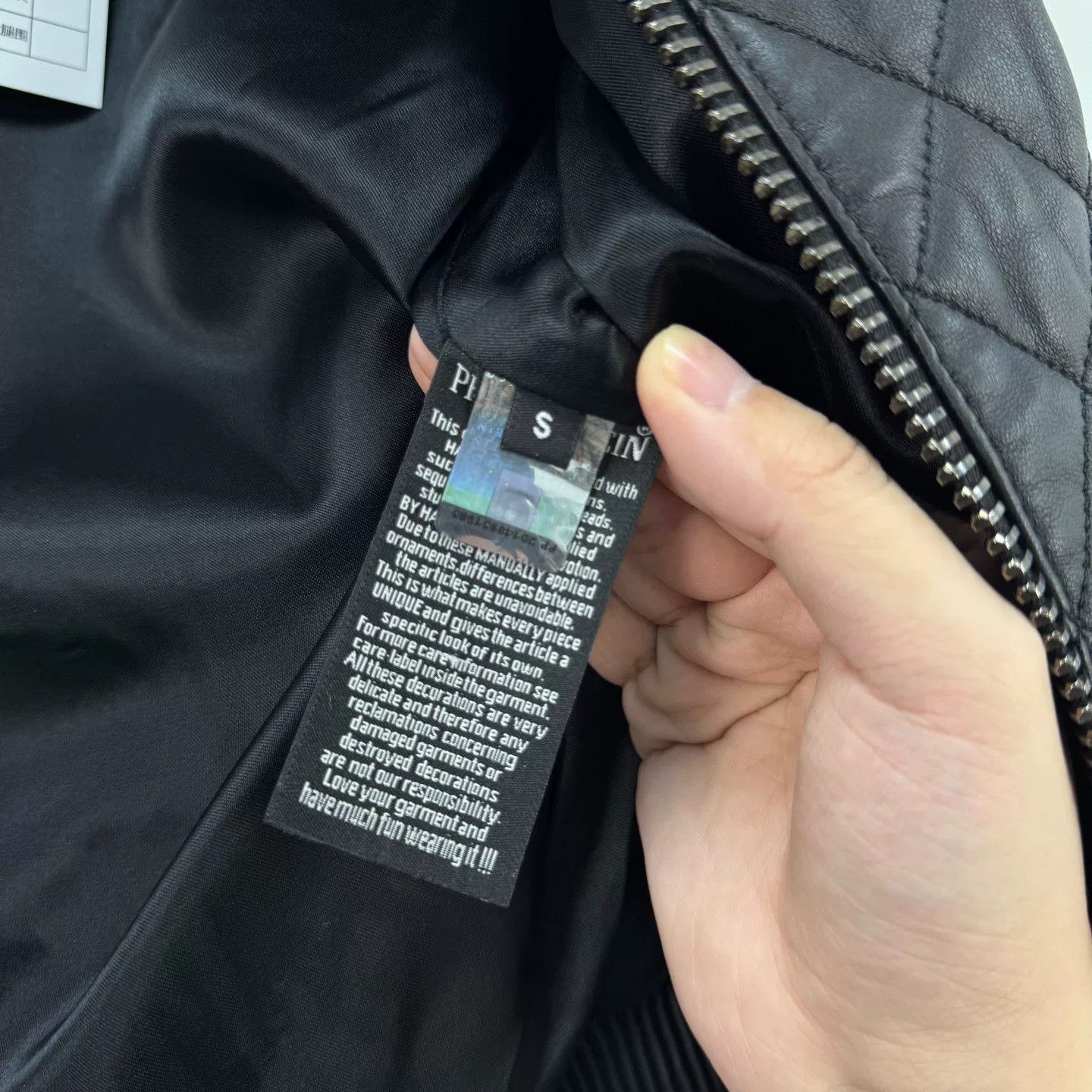 Philipp Plein Philipp Plein Quilted Rhinestone Leather Jacket Size S Size S / US 4 / IT 40 - 8 Thumbnail