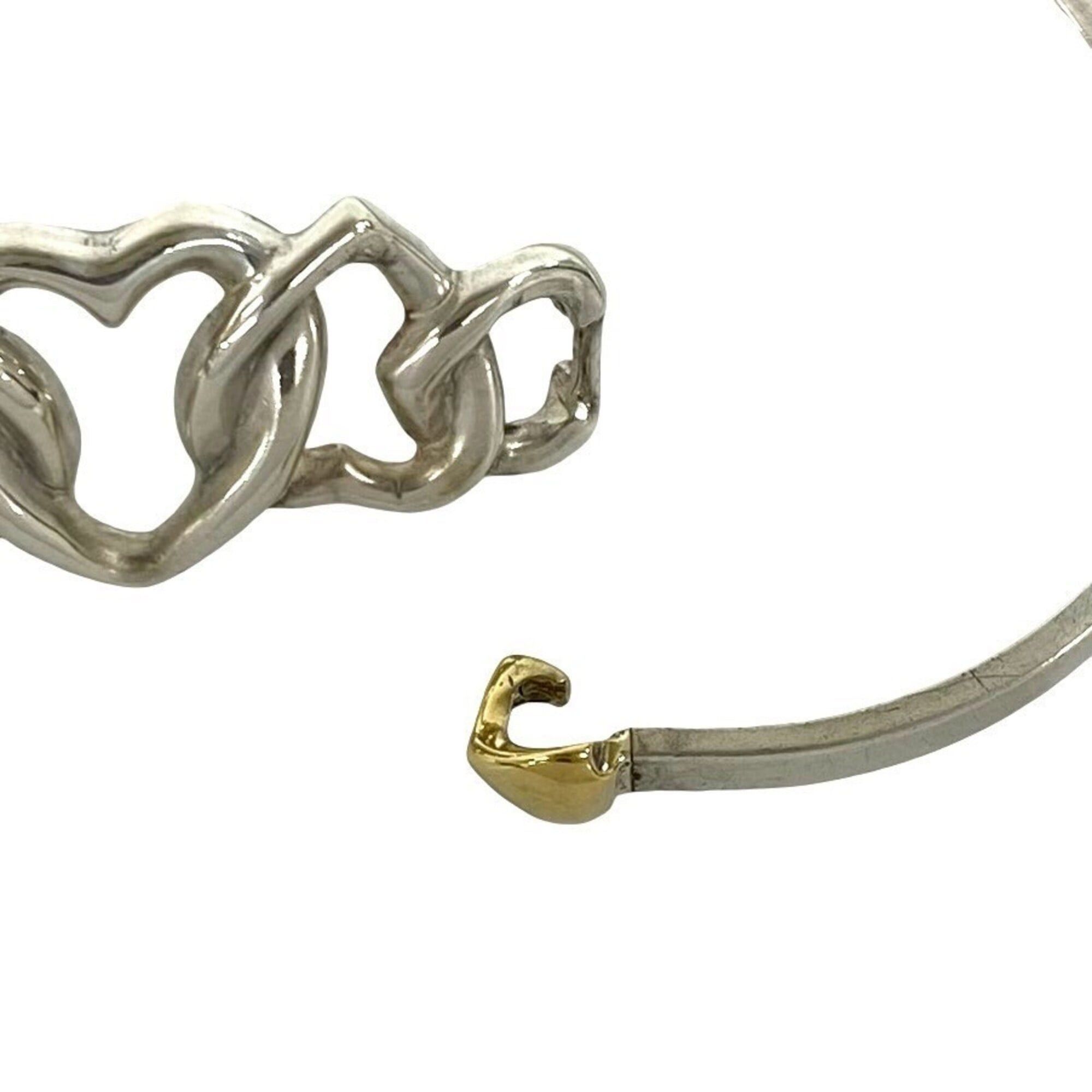 Tiffany & Co. TIFFANY&Co. Tiffany Vintage Triple Heart Combination Bangle, Sterling Silver 925 Bracelet, 61933 Size ONE SIZE - 4 Thumbnail
