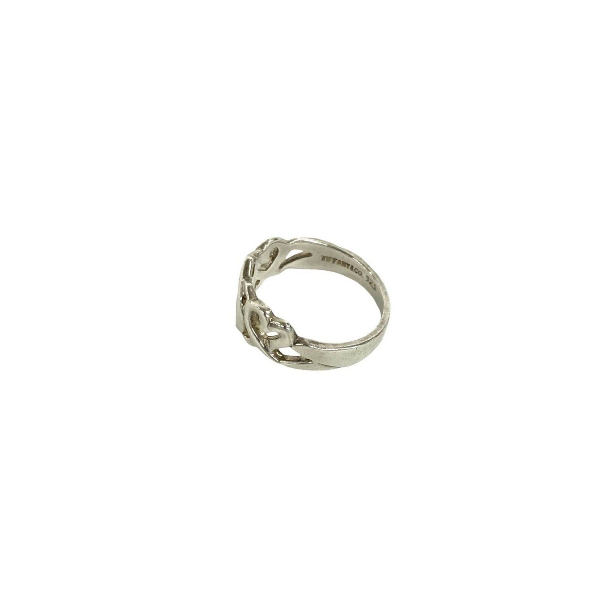 Tiffany & Co. TIFFANY&Co. Tiffany Triple Loving Heart Sterling Silver 925 Ring, Accessory, b0049 Size ONE SIZE - 4 Thumbnail