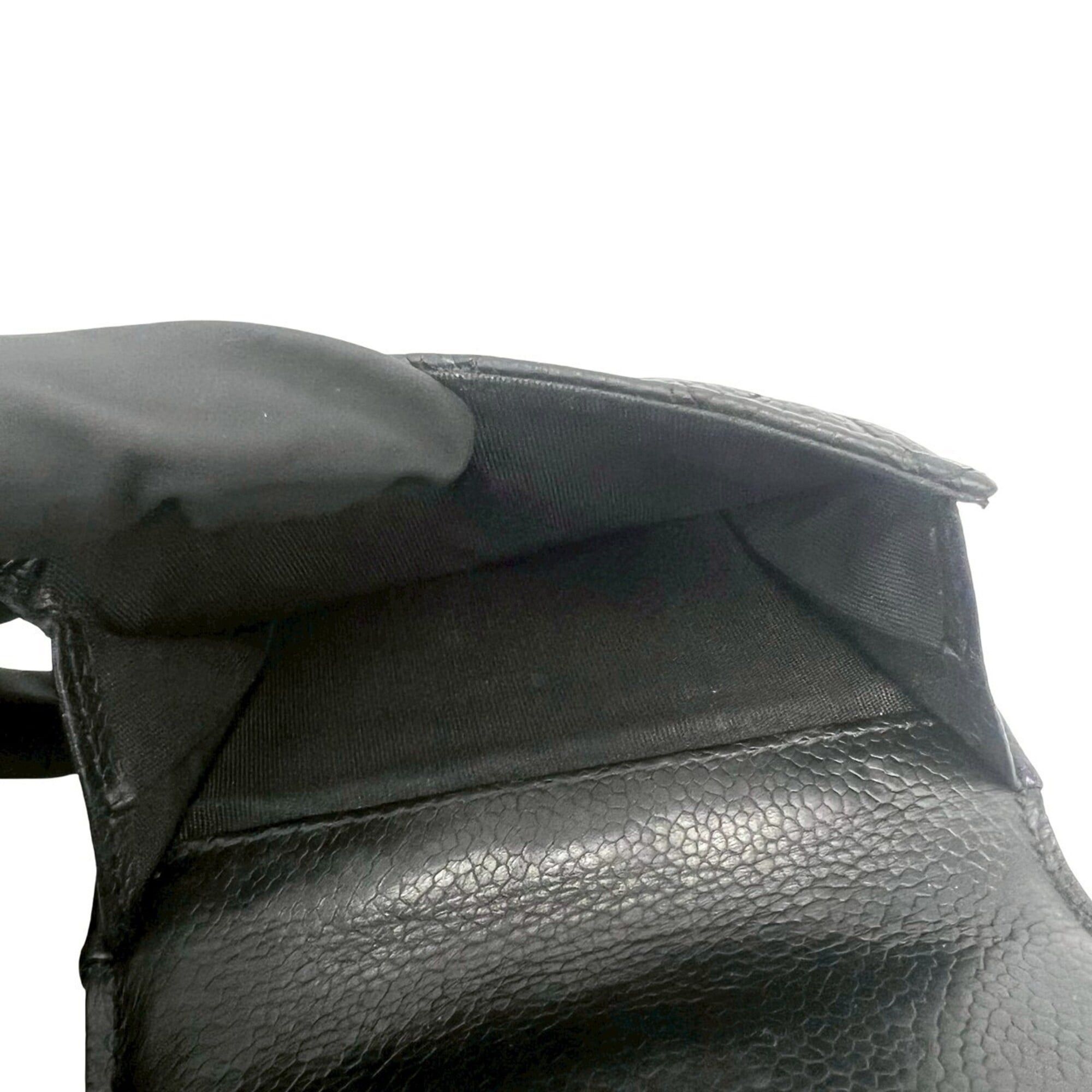 Chanel CHANEL Boy Chanel Caviar Skin Leather Tri-fold Wallet, Black, 53389 Size ONE SIZE - 10 Thumbnail
