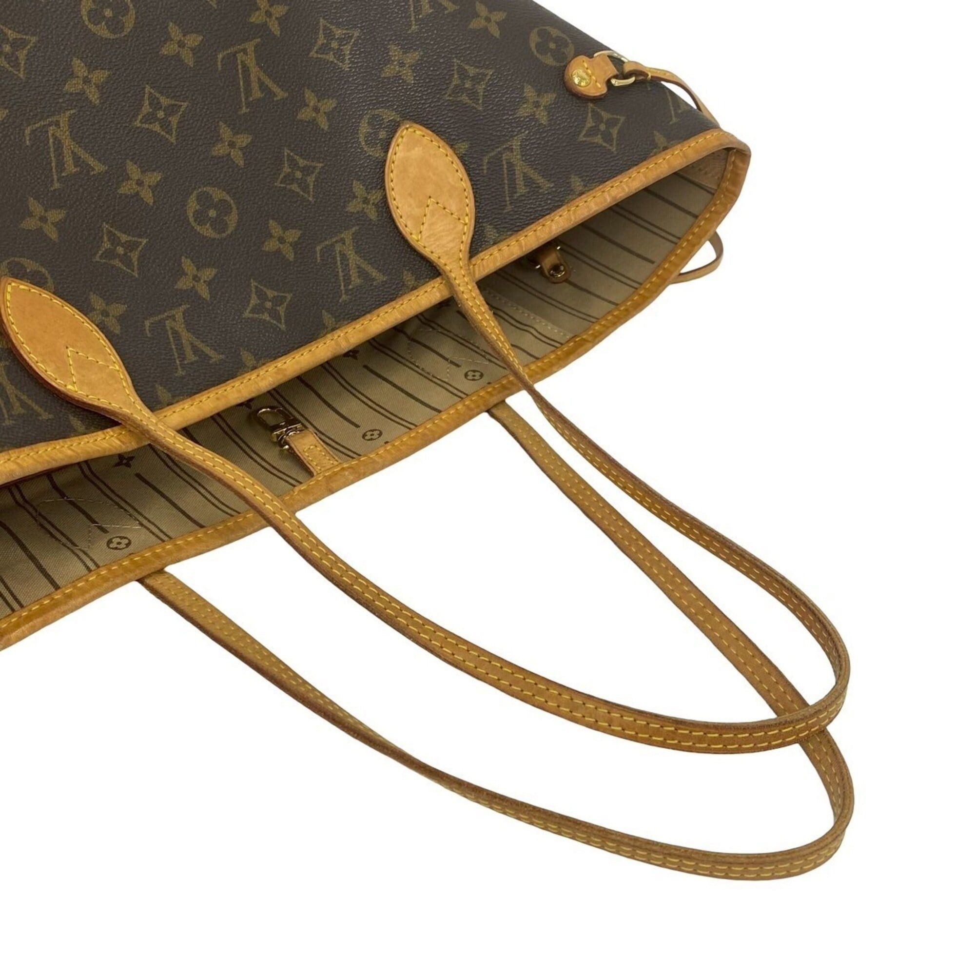 Louis Vuitton LOUIS VUITTON Neverfull MM Monogram Leather Tote Bag Handbag Semi-Shoulder Brown 41893 Size ONE SIZE - 4 Thumbnail