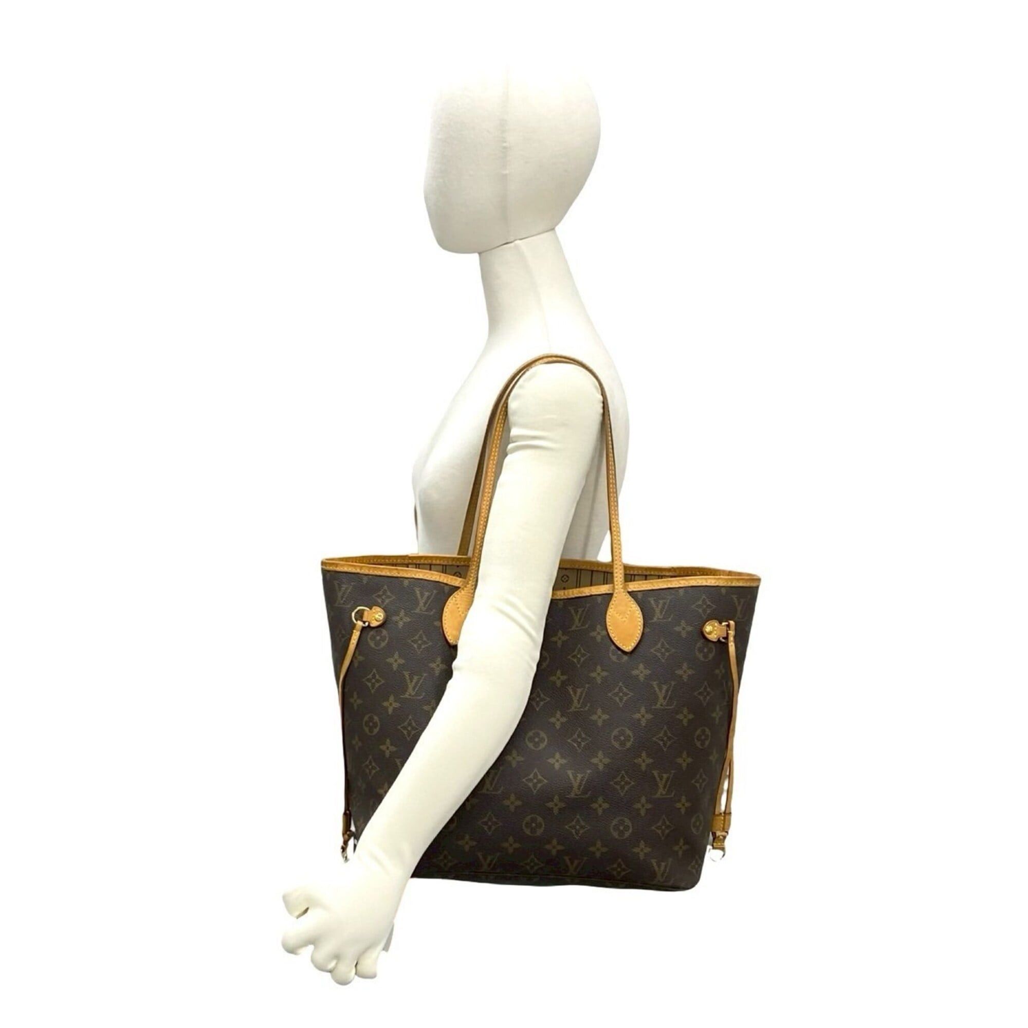 Louis Vuitton LOUIS VUITTON Neverfull MM Monogram Leather Tote Bag Handbag Semi-Shoulder Brown 41893 Size ONE SIZE - 2 Thumbnail