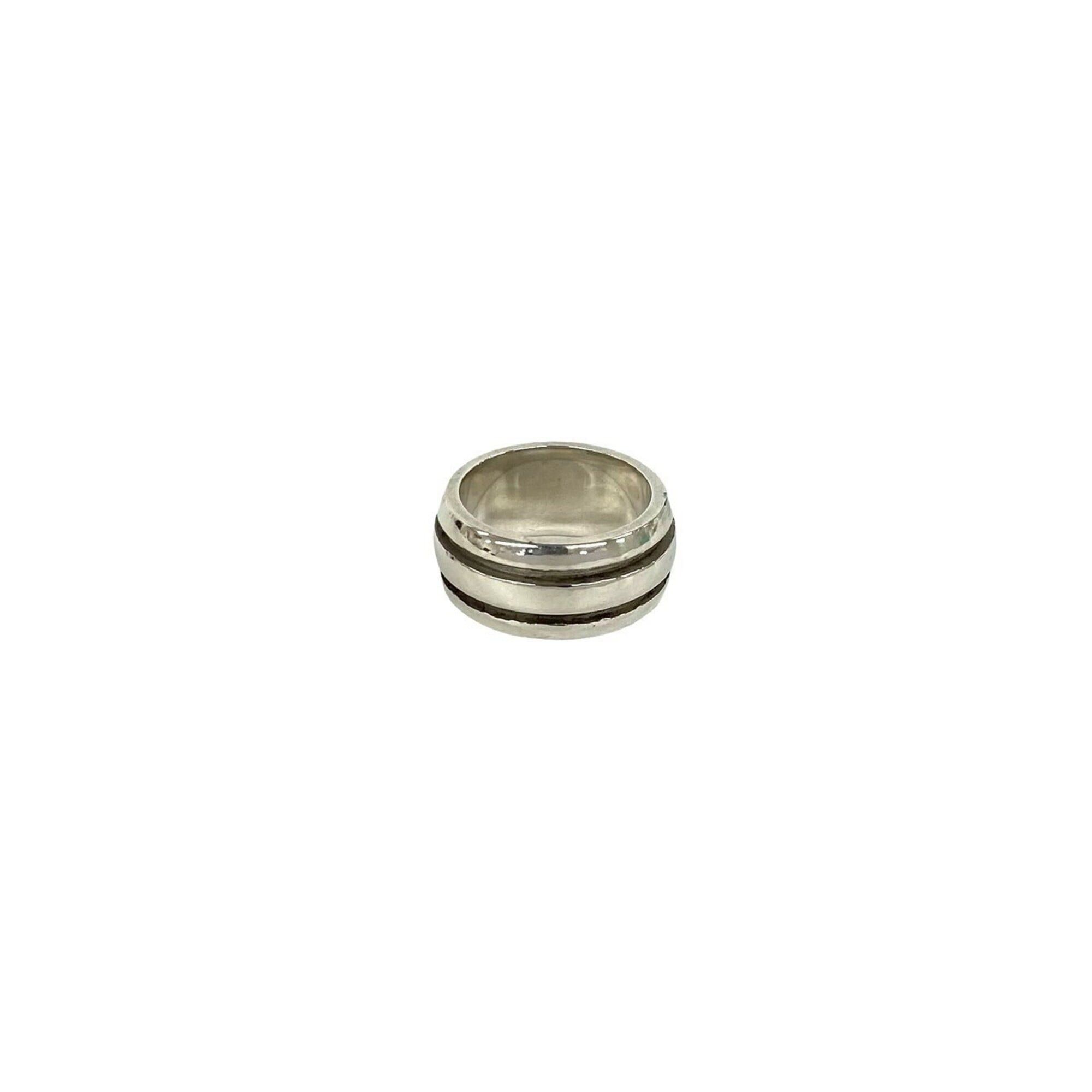 Tiffany & Co. TIFFANY&Co. Tiffany Grooved Double Line Ring, Sterling Silver 925, Silver, Item No. 26949 Size ONE SIZE - 6 Thumbnail