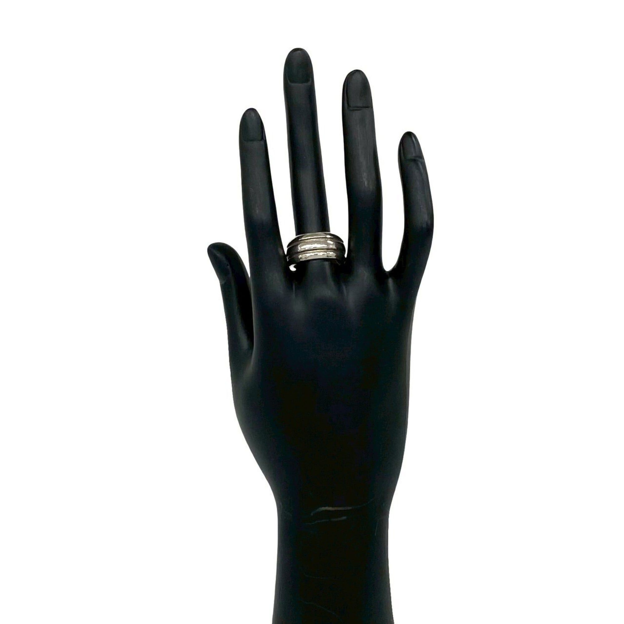 Tiffany & Co. TIFFANY&Co. Tiffany Grooved Double Line Ring, Sterling Silver 925, Silver, Item No. 26949 Size ONE SIZE - 2 Thumbnail