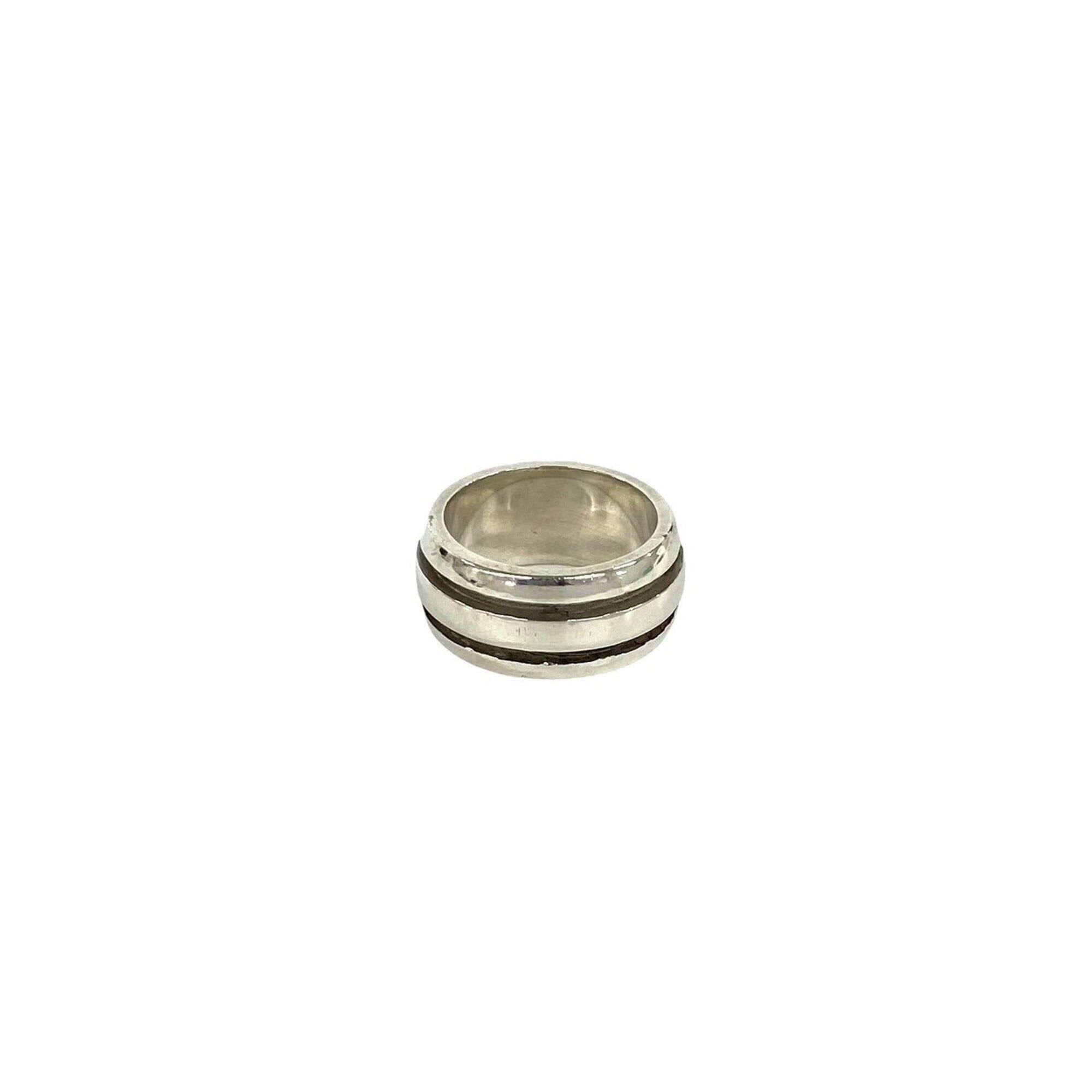 Tiffany & Co. TIFFANY&Co. Tiffany Grooved Double Line Ring, Sterling Silver 925, Silver, Item No. 26949 Size ONE SIZE - 4 Thumbnail