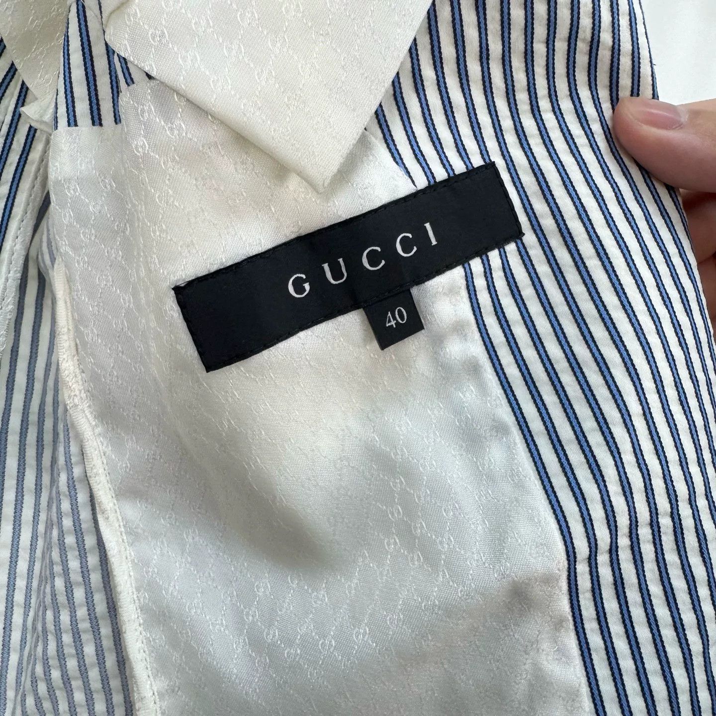 Gucci Gucci Striped Horsebit Detail Blazer Size 40 Size S / US 4 / IT 40 - 7 Thumbnail