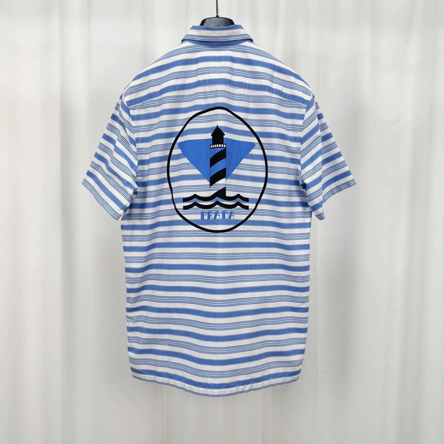 Prada Prada Lighthouse Striped Button-Down Shirt Size S Size US S / EU 44-46 / 1 - 3 Thumbnail