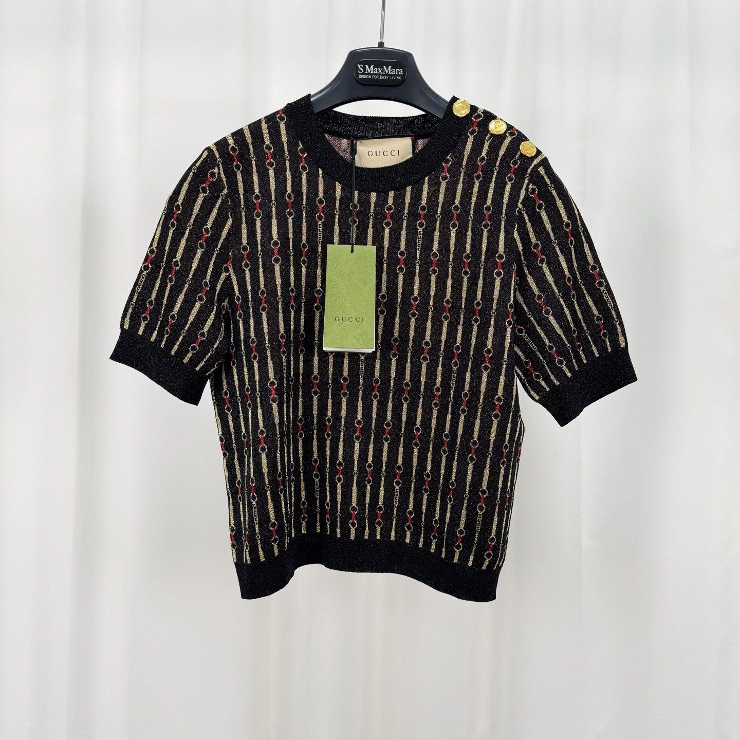 Gucci Gucci Horsebit Pattern Knit Top Size S Size S / US 4 / IT 40 - 2 Thumbnail