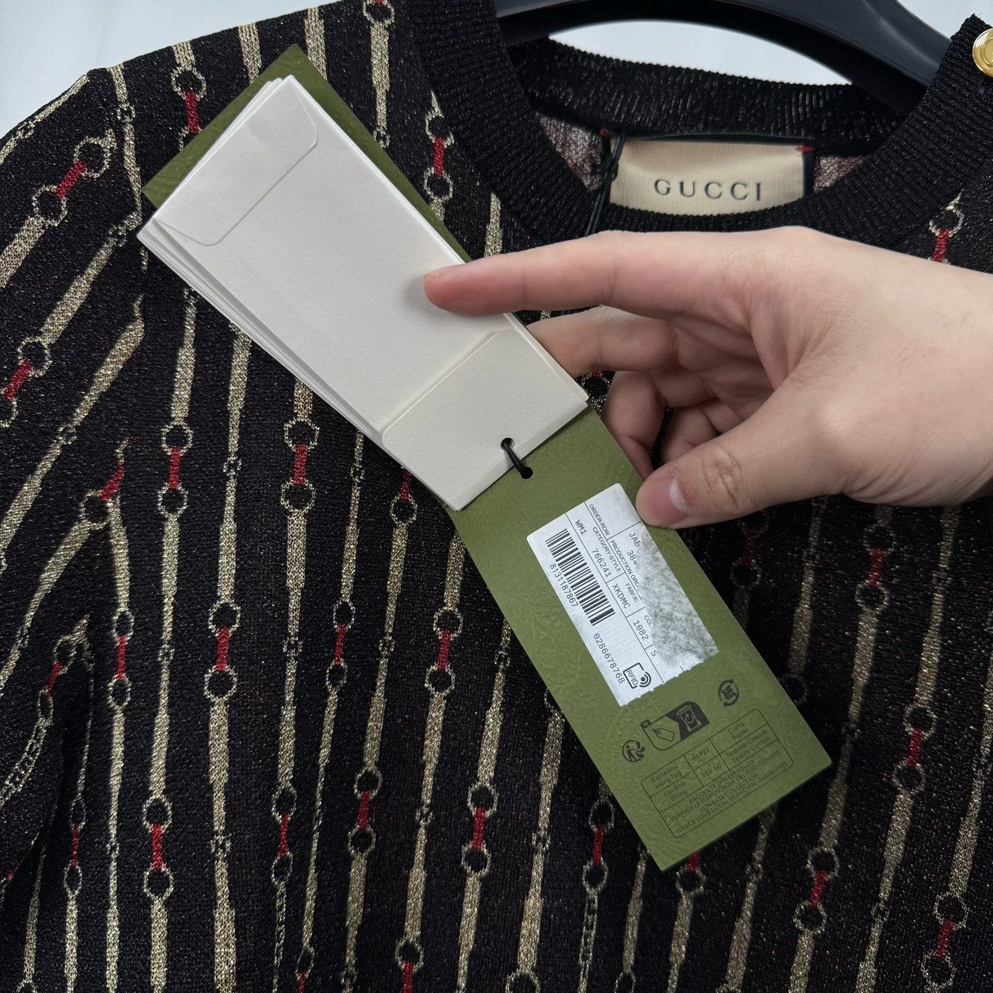 Gucci Gucci Horsebit Pattern Knit Top Size S Size S / US 4 / IT 40 - 6 Thumbnail