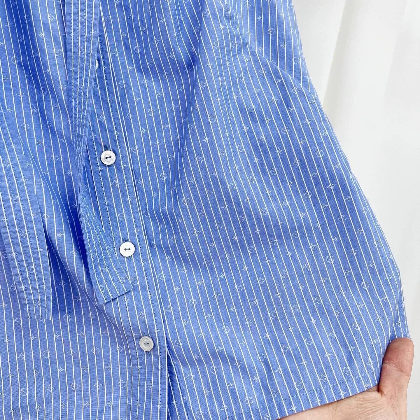Louis Vuitton Louis Vuitton Striped Monogram Blouse Size 34 Size XS / US 0-2 / IT 36-38 - 5 Thumbnail