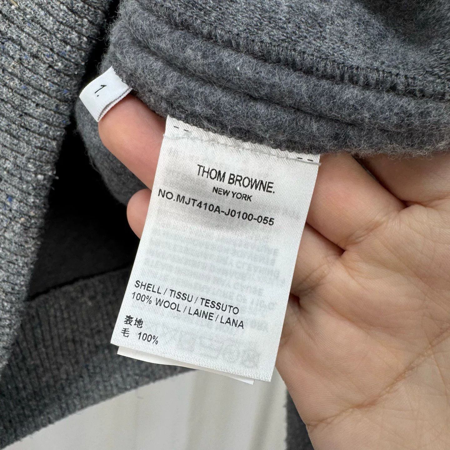 Thom Browne Thom Browne Back Stripe Wool Sweatshirt Size 1 Size US S / EU 44-46 / 1 - 8 Thumbnail