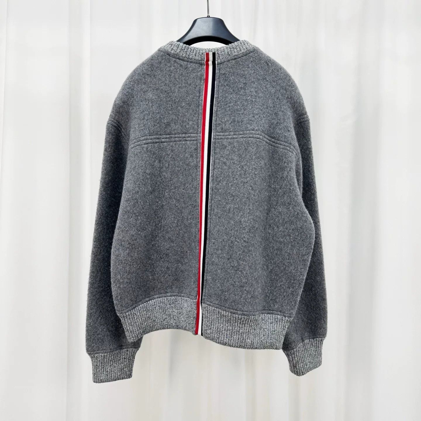 Thom Browne Thom Browne Back Stripe Wool Sweatshirt Size 1 Size US S / EU 44-46 / 1 - 3 Thumbnail
