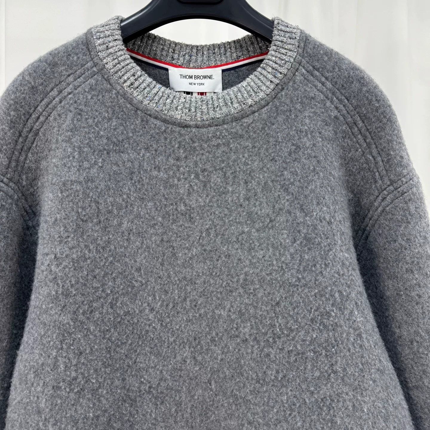 Thom Browne Thom Browne Back Stripe Wool Sweatshirt Size 1 Size US S / EU 44-46 / 1 - 4 Thumbnail