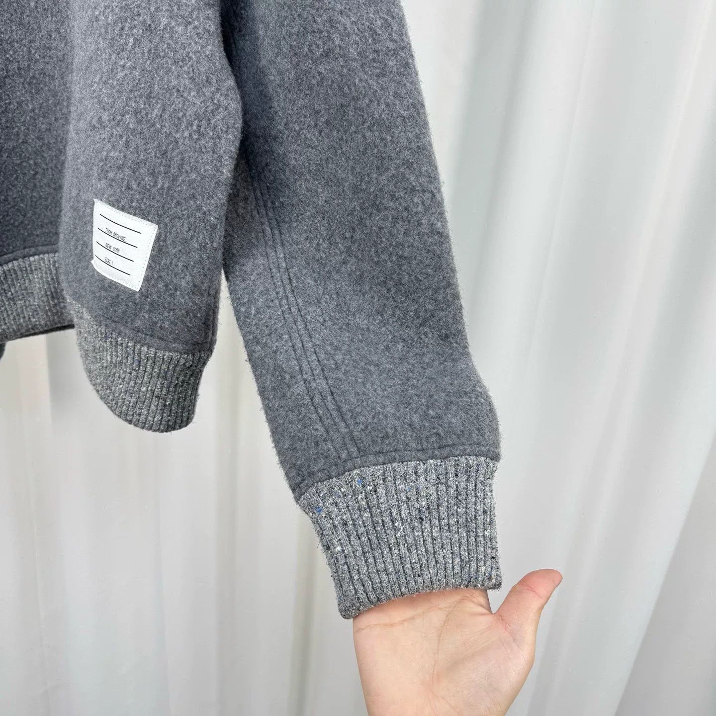 Thom Browne Thom Browne Back Stripe Wool Sweatshirt Size 1 Size US S / EU 44-46 / 1 - 5 Thumbnail