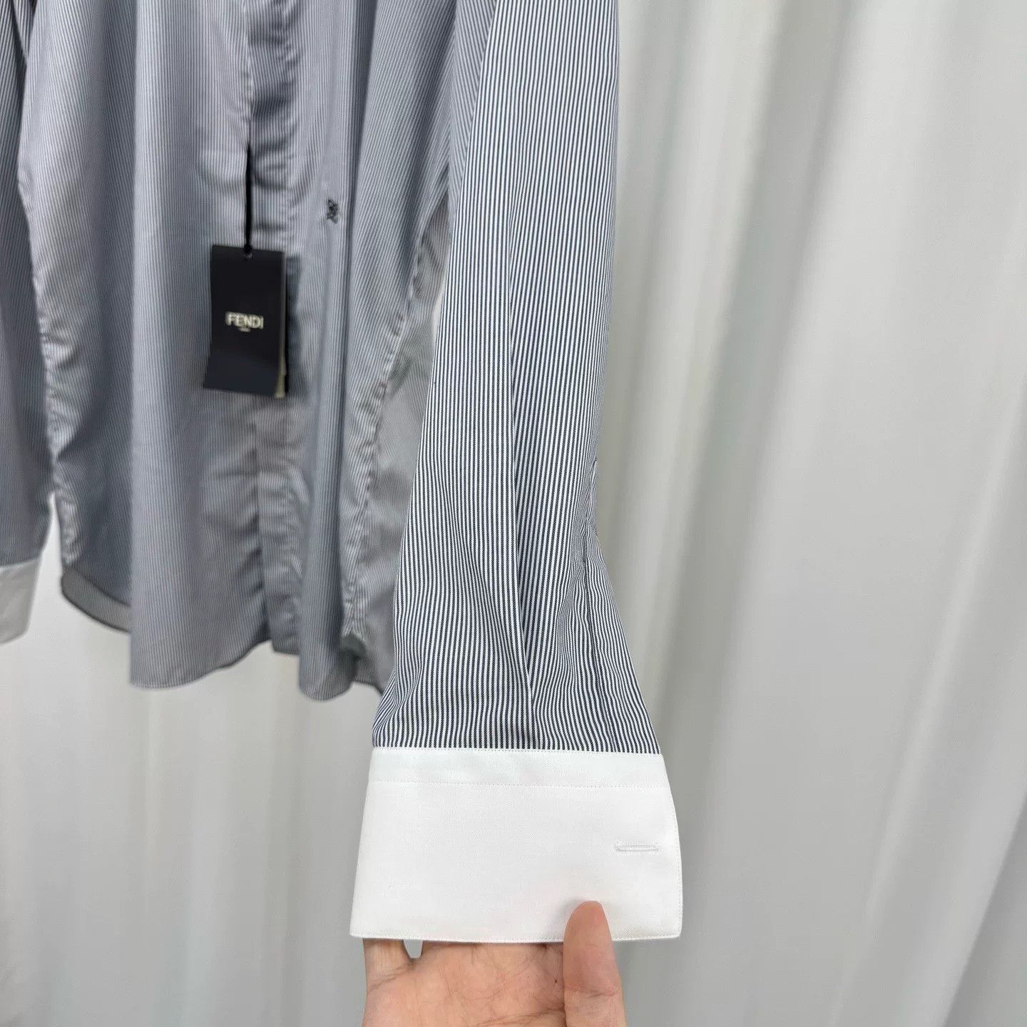 Fendi Fendi Embroidered Stripe Shirt Size S Size US S / EU 44-46 / 1 - 3 Thumbnail