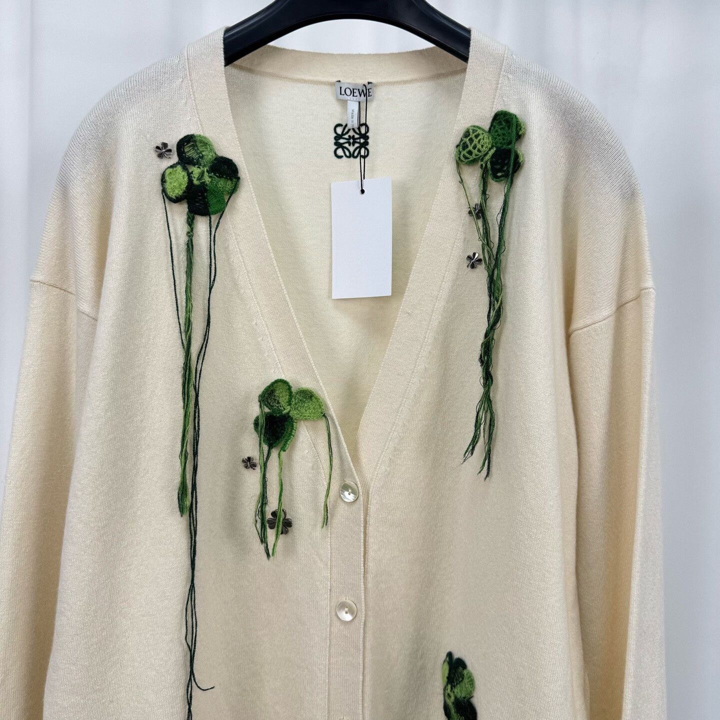 Loewe Loewe Clover Embroidered Cardigan Size L Size US L / EU 52-54 / 3 - 4 Thumbnail