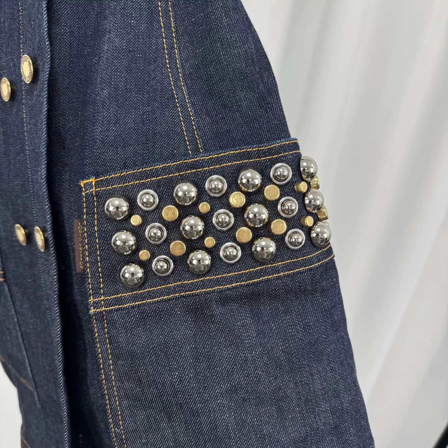 Louis Vuitton Louis Vuitton Studded Denim Mini Dress Size 34 Size XS / US 0-2 / IT 36-38 - 5 Thumbnail