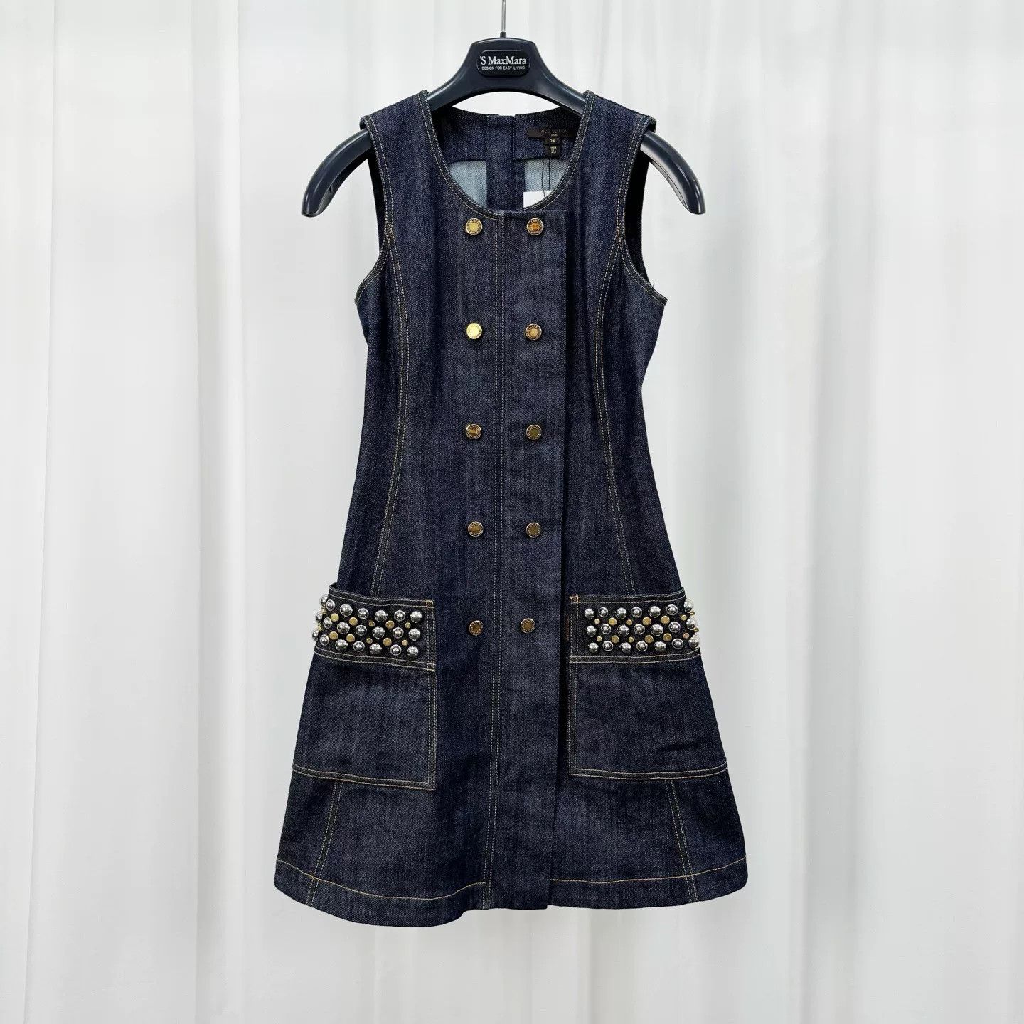 Louis Vuitton Louis Vuitton Studded Denim Mini Dress Size 34 Size XS / US 0-2 / IT 36-38 - 2 Thumbnail